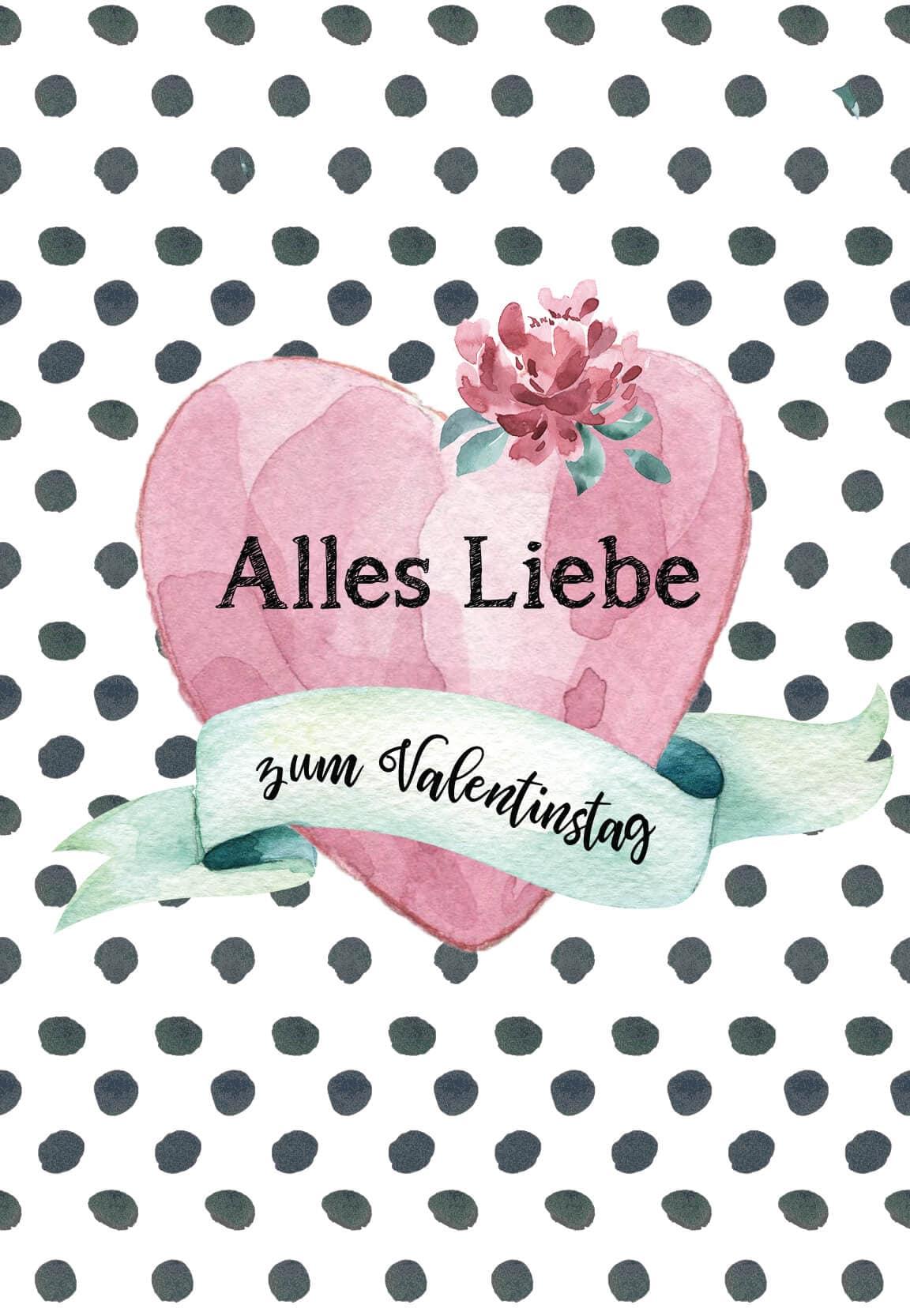 Gutschein Valentinstag - Herz Polka Dots
