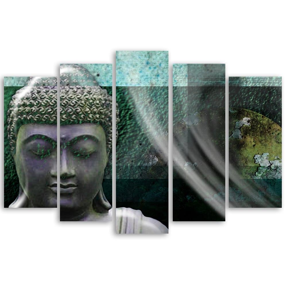 5-delige canvasprint, Zen Boeddha Turquoise Wellness