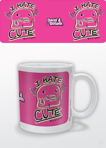 Krus, keramikkrus Humor - I Hate Cute, David & Goliath
