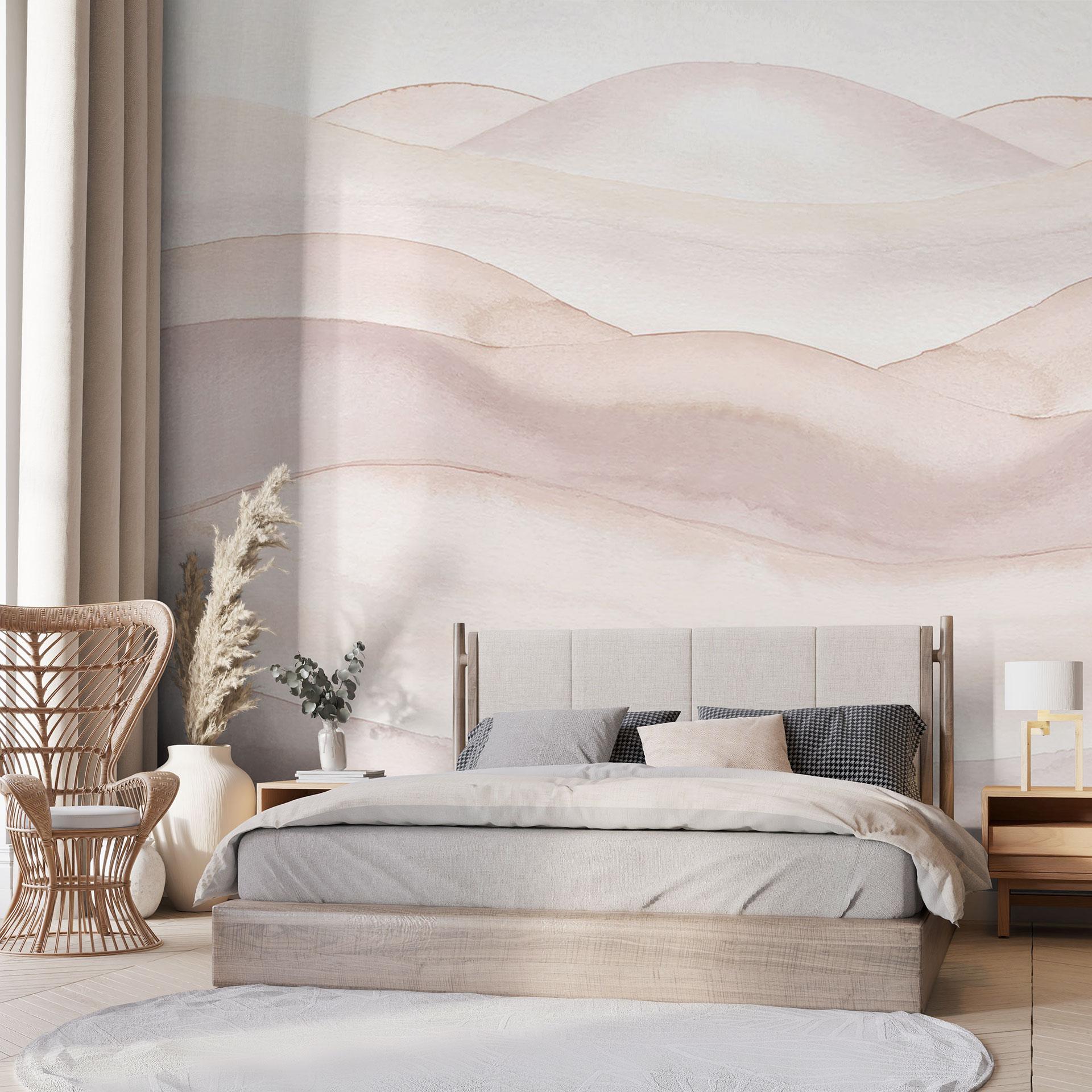 Fototapet - Blide bakker i akvarel - Bloomery Decor