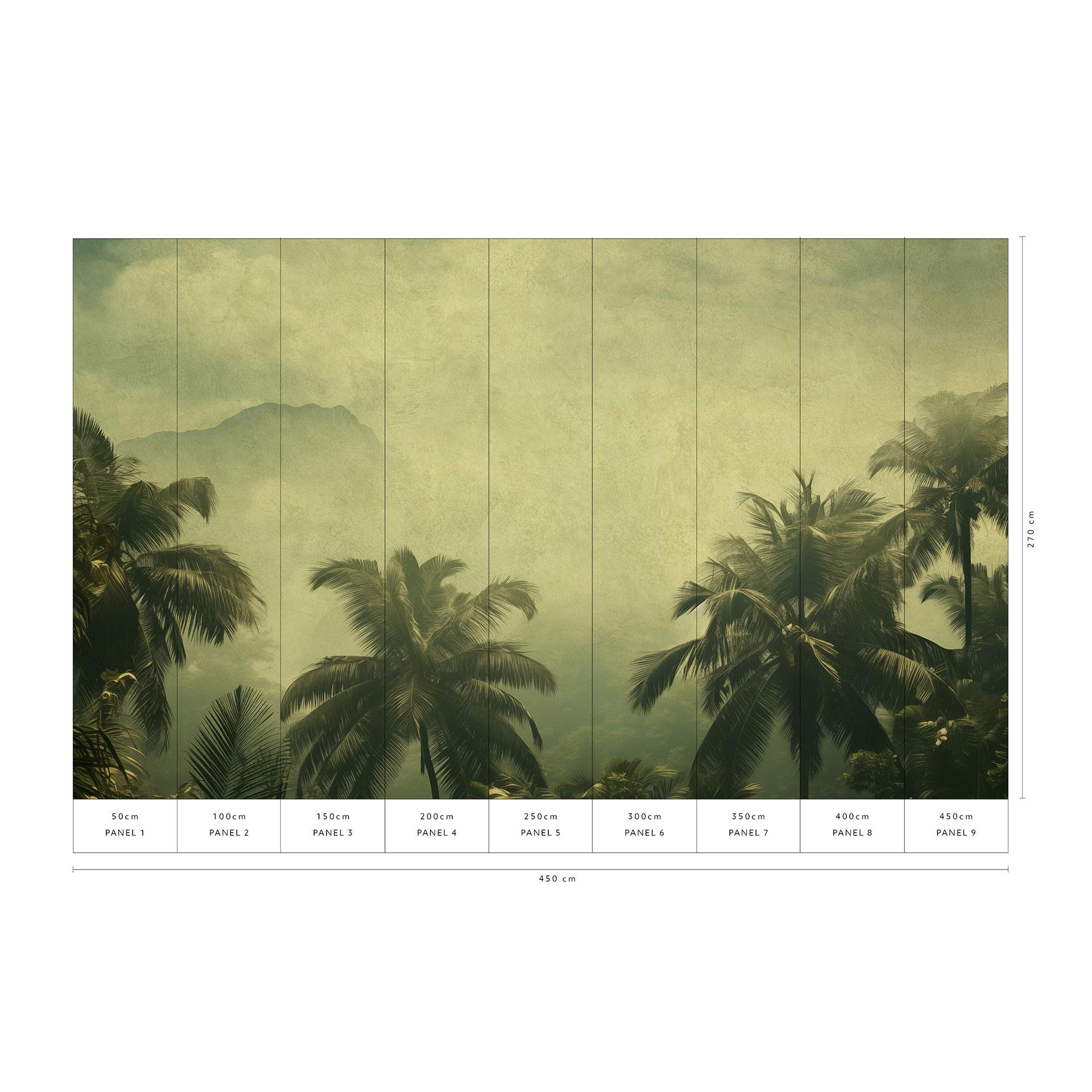 Landschap behang Big Pictures groen 4.50 x 2.70 m