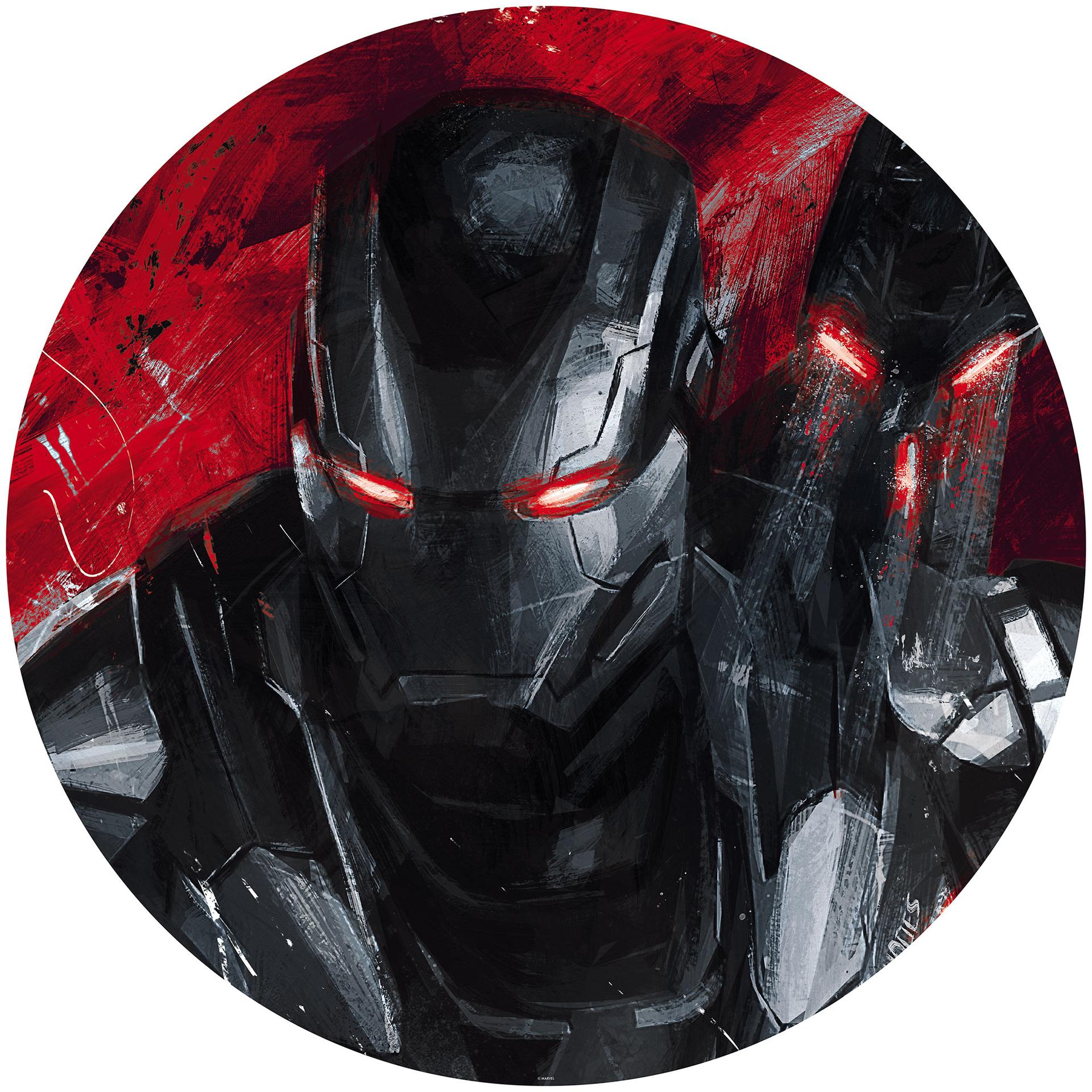 Selvklæbende non-woven tapet - Avengers maleri War-Machine - 125 x 125 cm