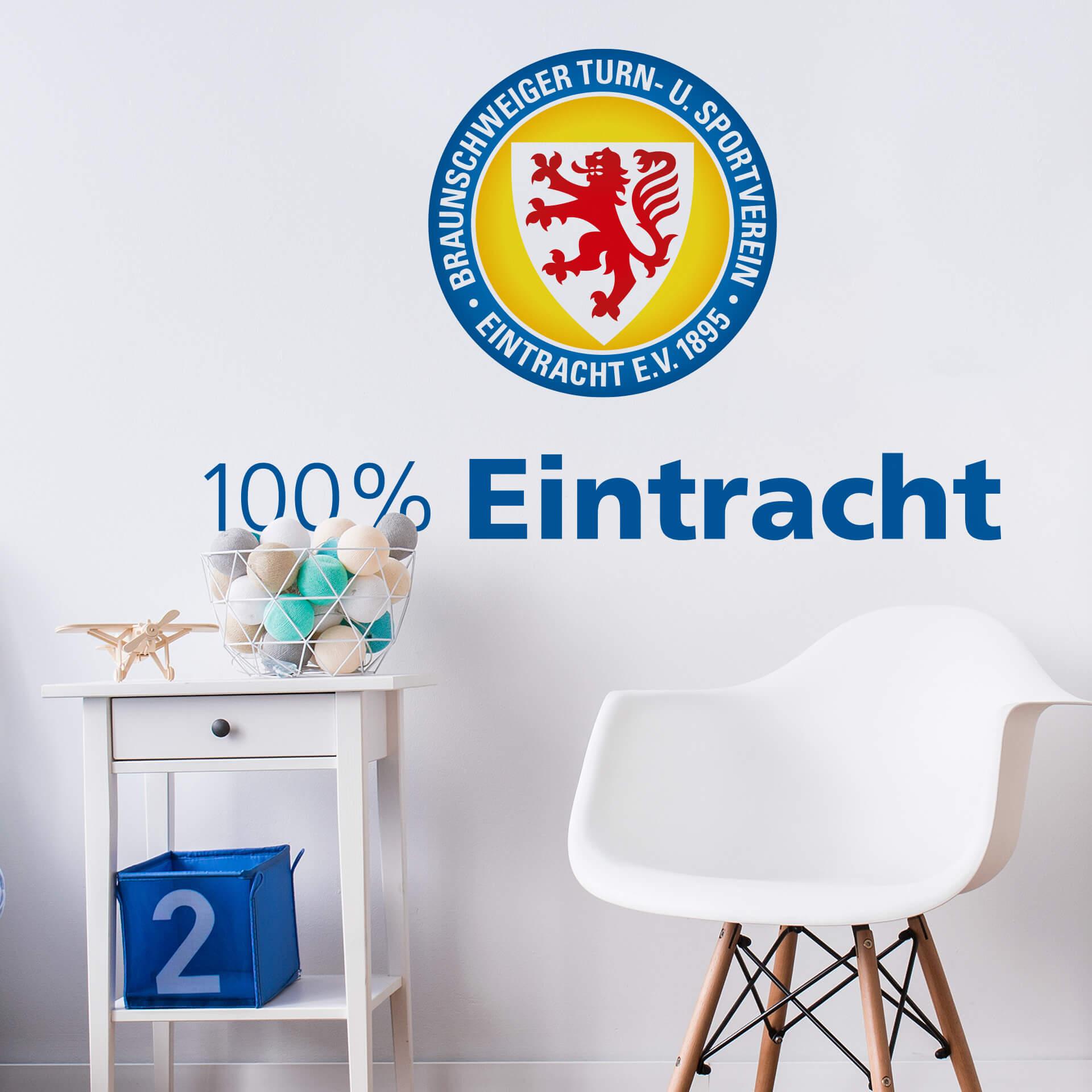 Wandtattoo Eintracht Braunschweig 100 Prozent
