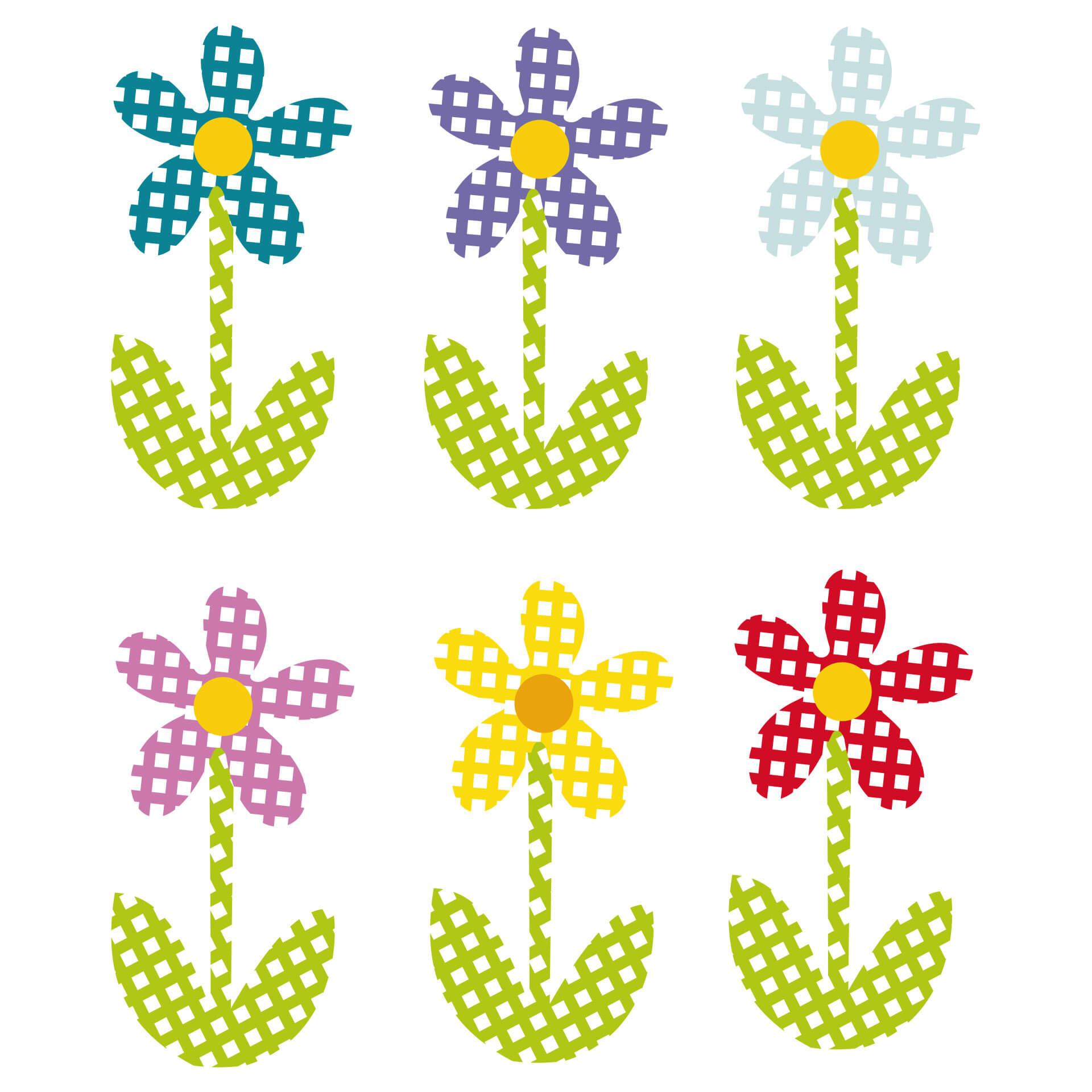 Muursticker Bonte Bloemen