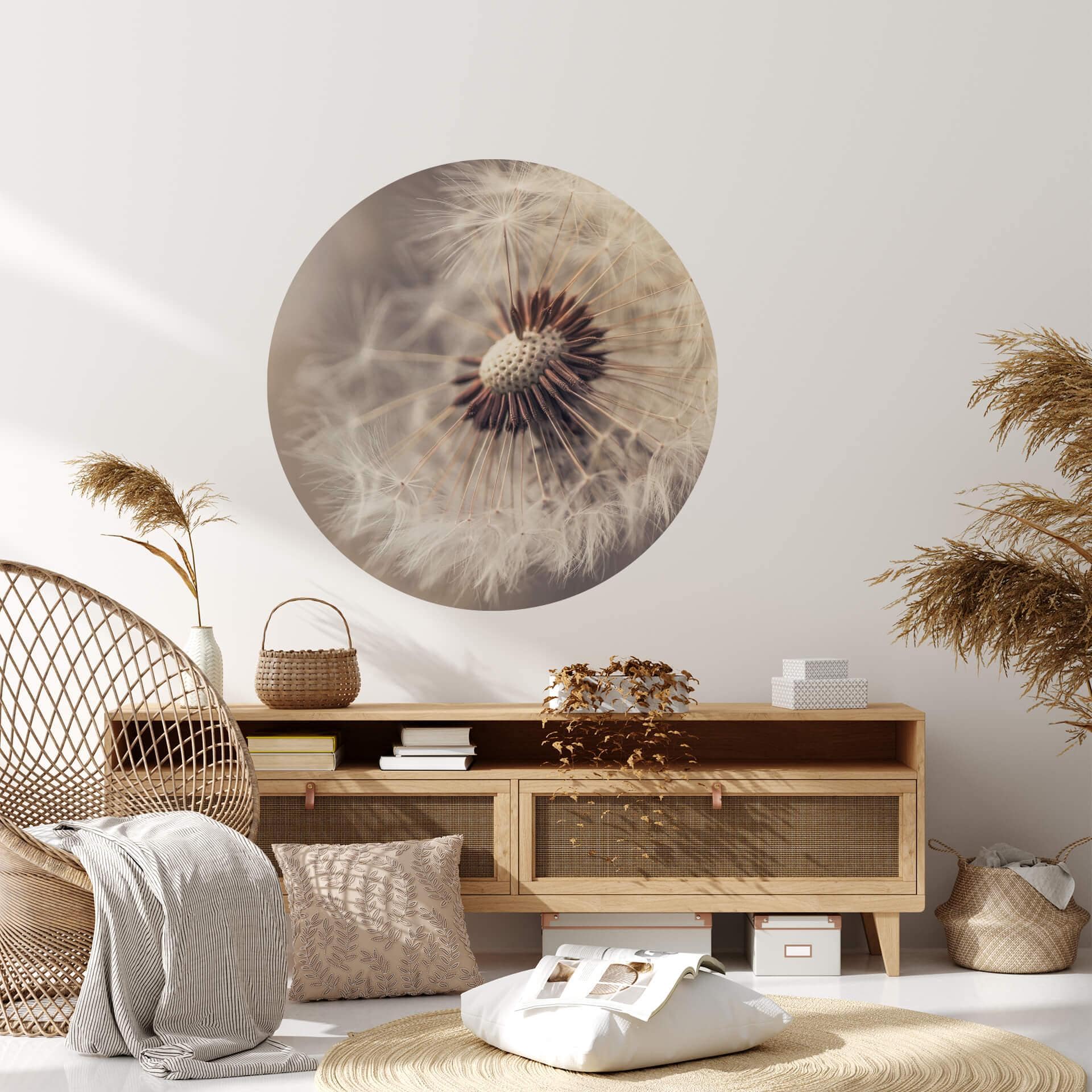Delgado Wallsticker - Mælkebøtte - Rund