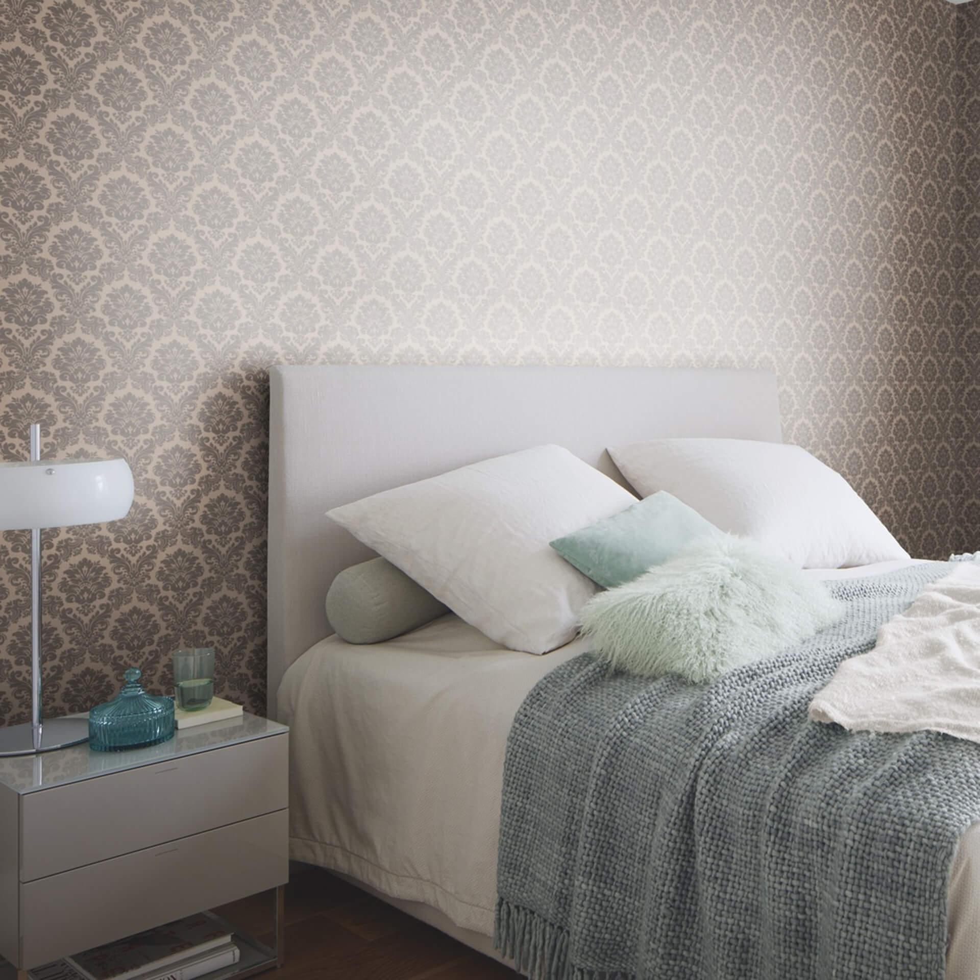 Rasch papier peint intissé, papier peint à motifs Trianon XIII taupe