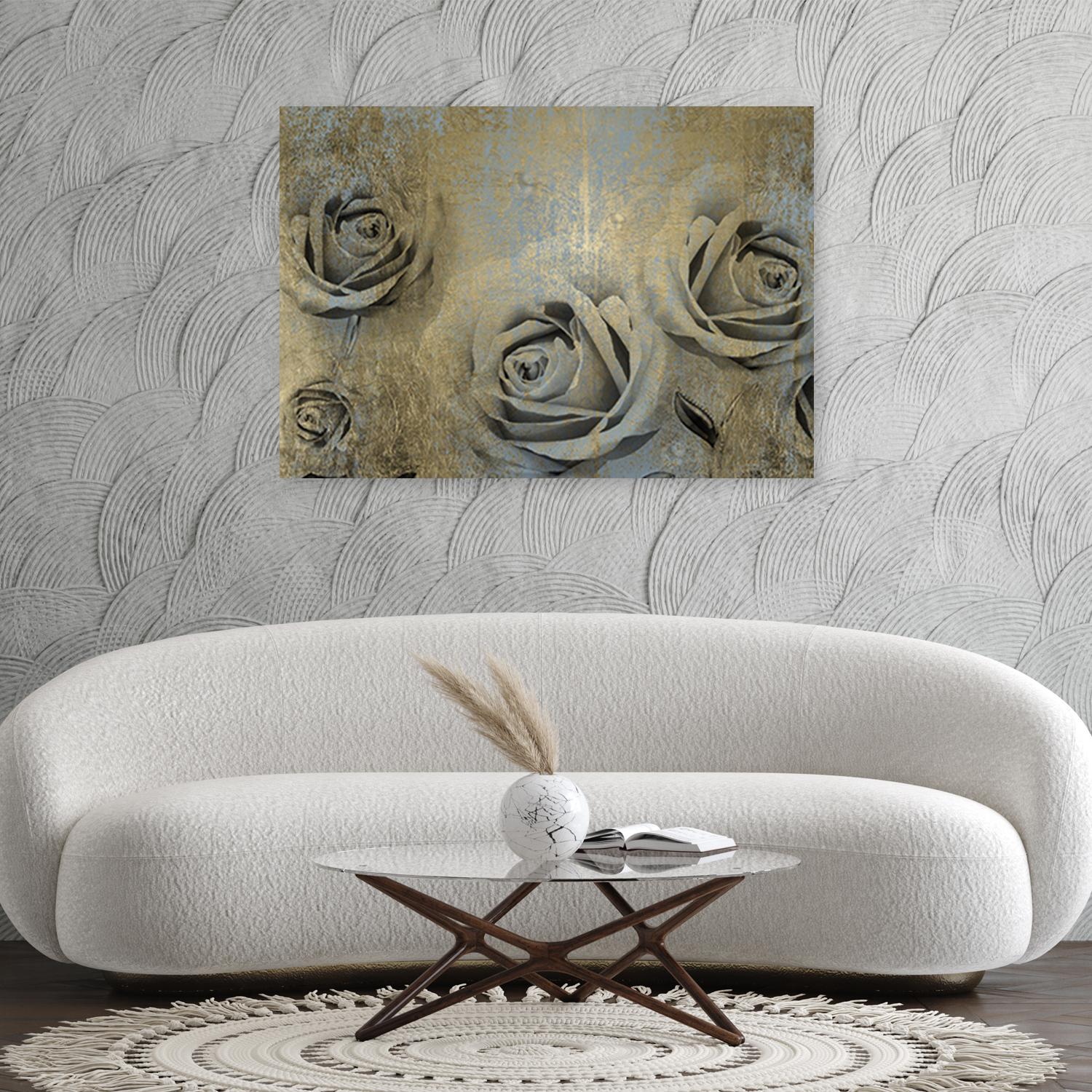 Canvasbillede, Gyldne roser