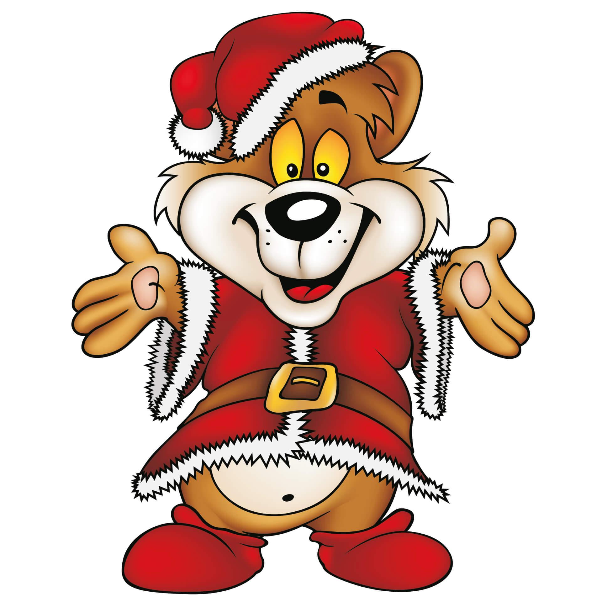 Fensterbild Weihnachtsbär