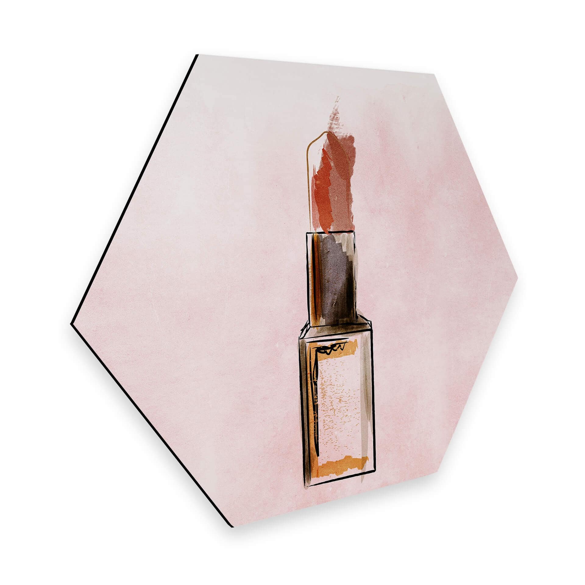 Hexagon Dibond Kubistika - Lipstick