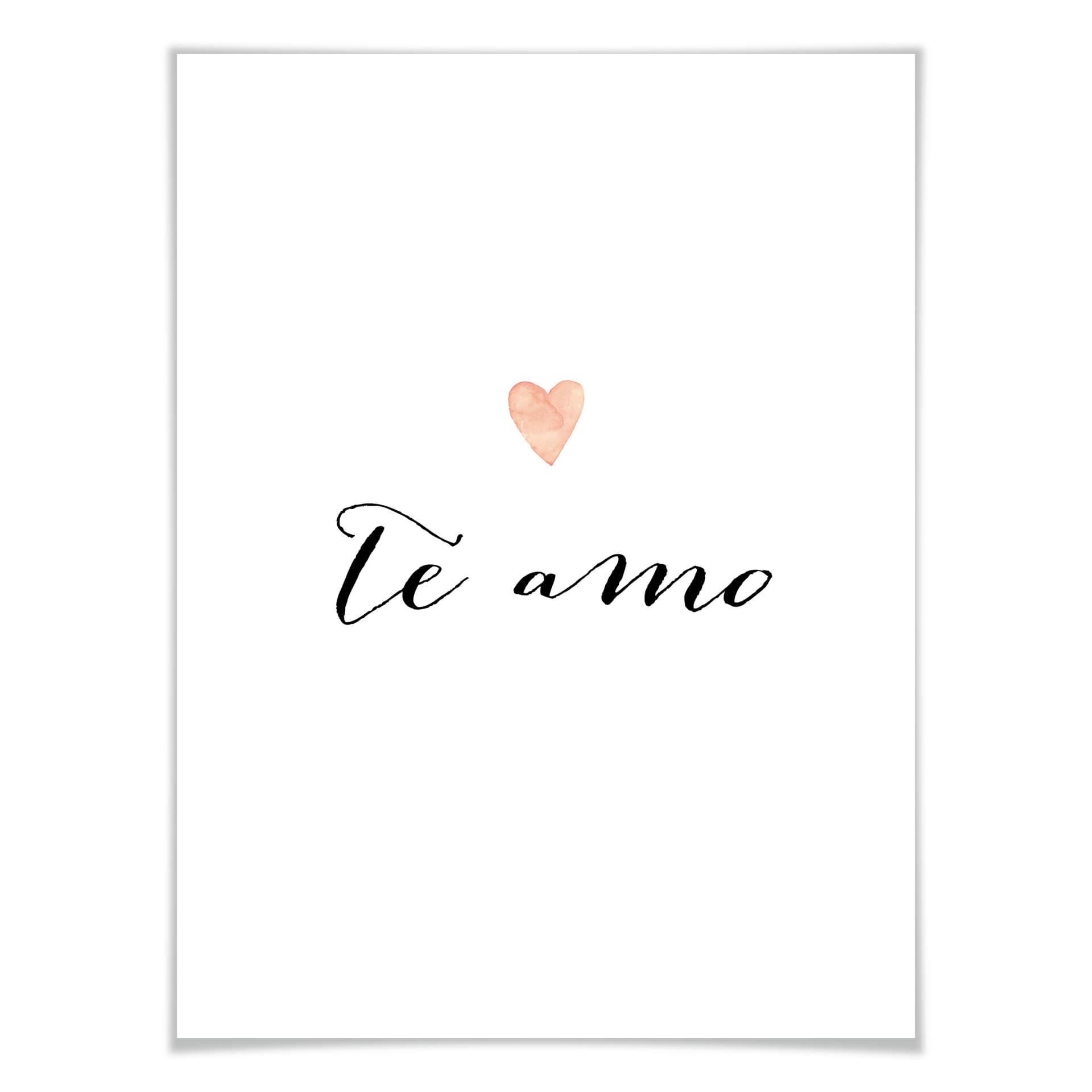 Plakat - Confetti & Cream - Te Amo