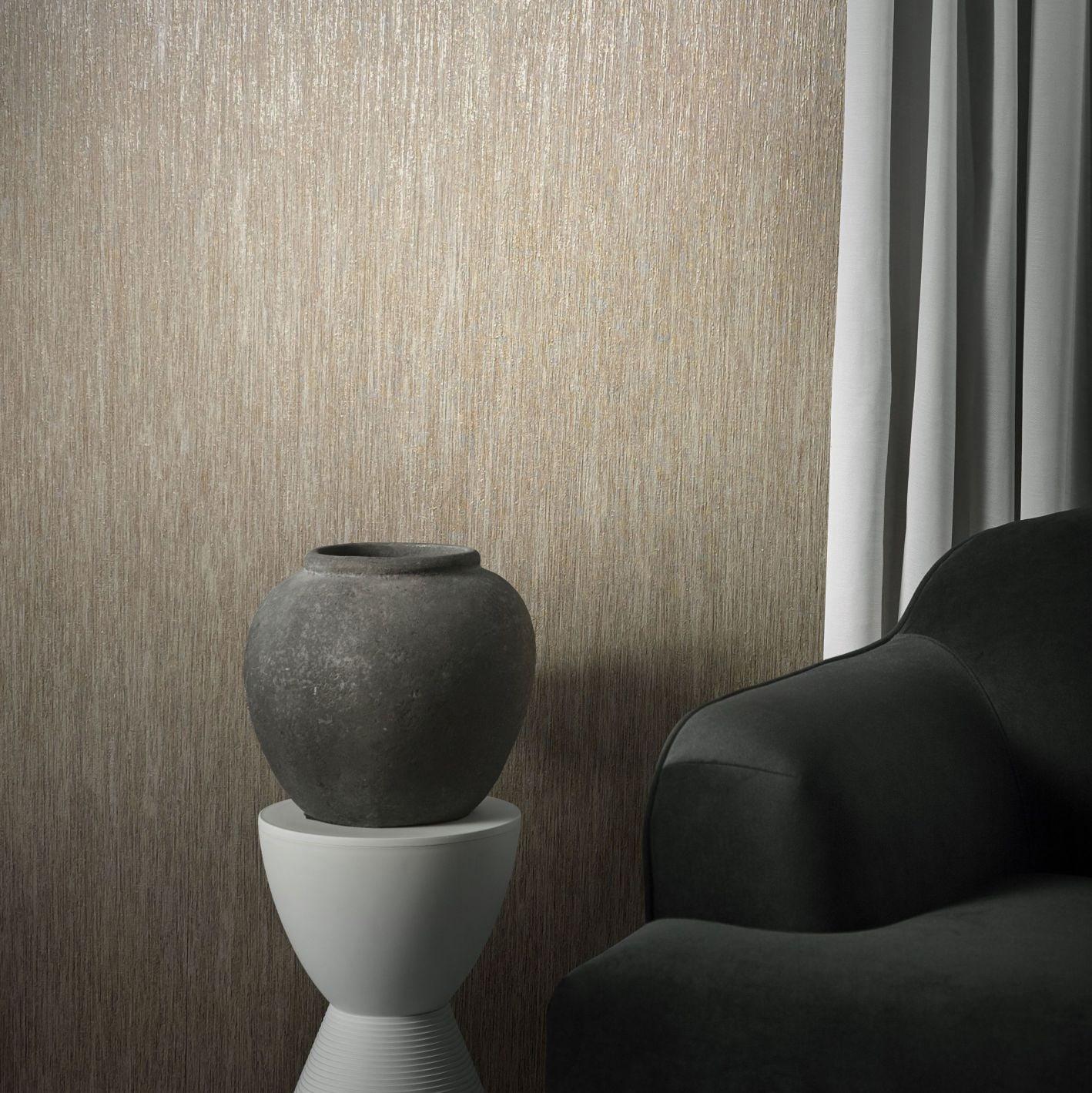 Almindeligt tapet, non-woven vægbeklædning Natural Opulence beige