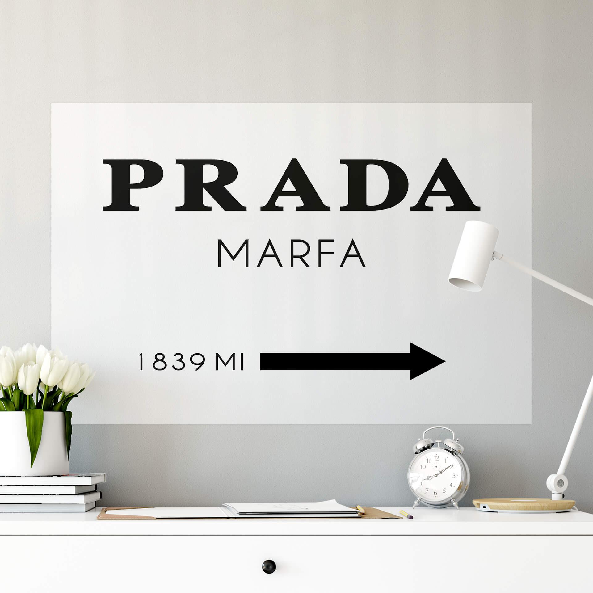 Zelfklevende Poster Prada Marfa