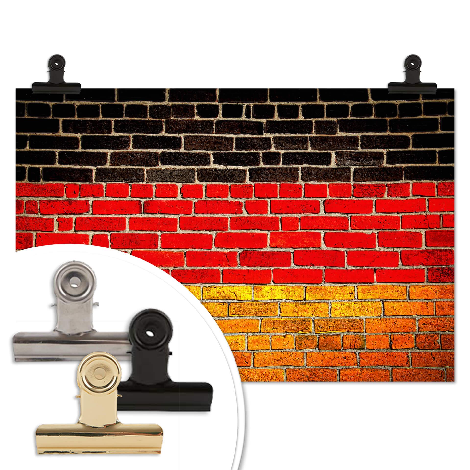 Poster - Muro con bandiera tedesca