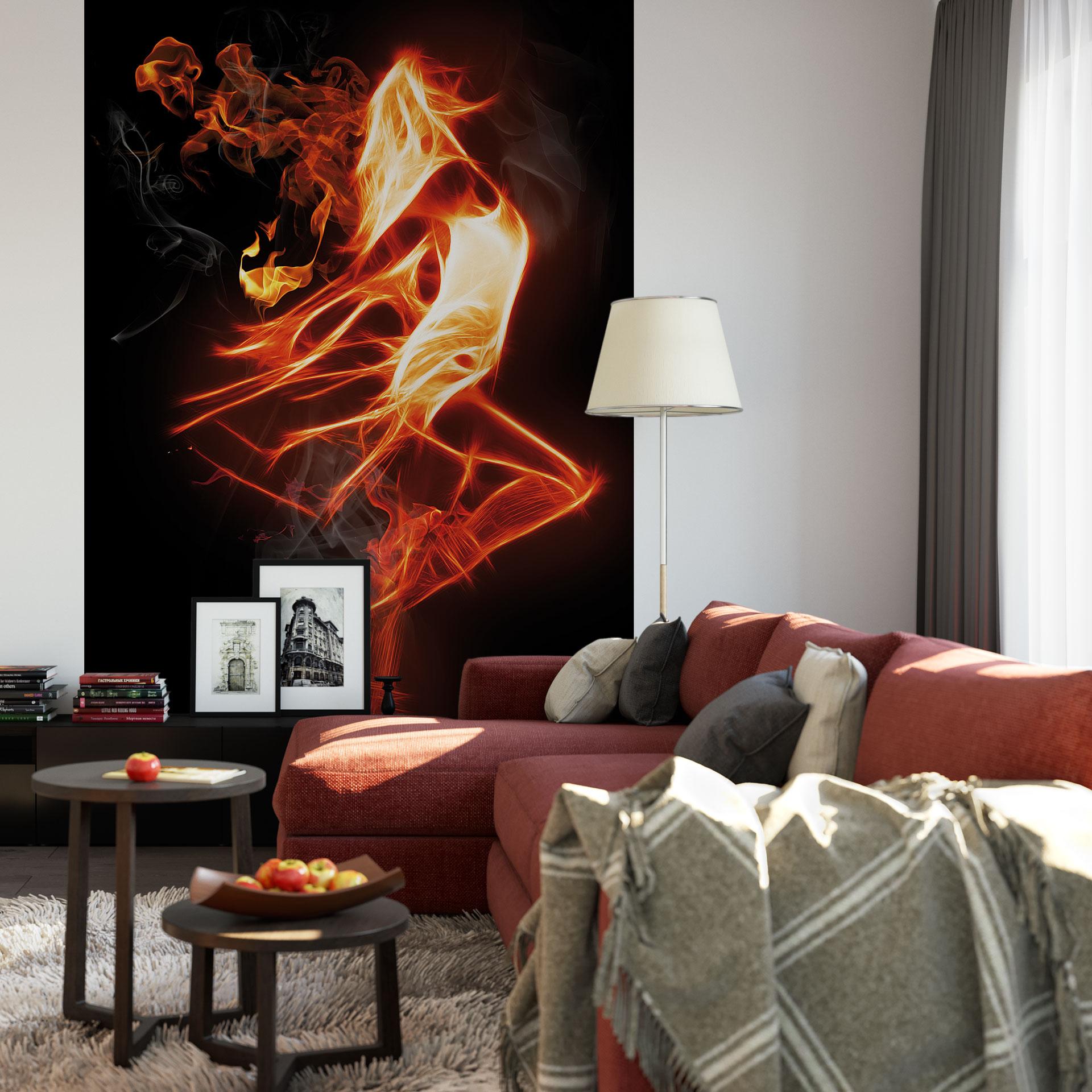 Fototapet Flame Dancer - 144x260 cm
