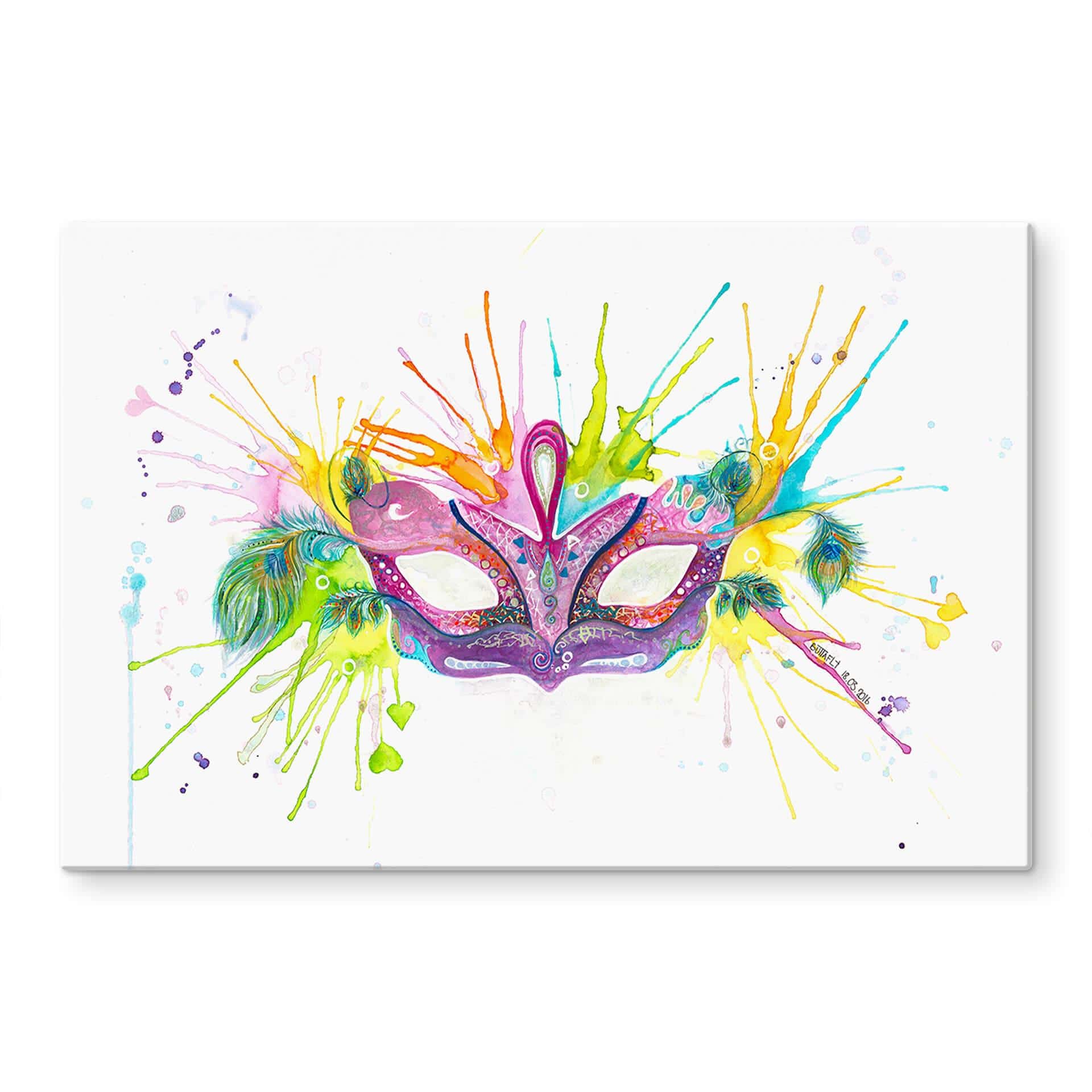 Glass Print Buttafly - Mardi Gras