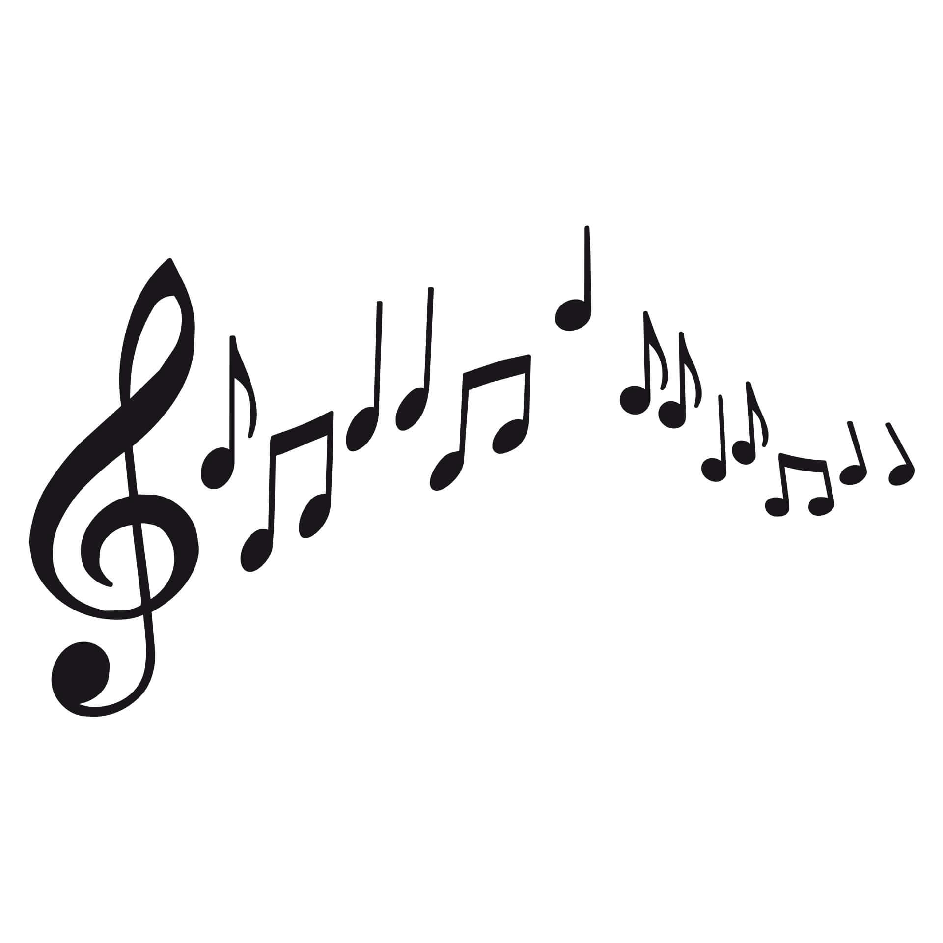 Wandtattoo Musiknoten