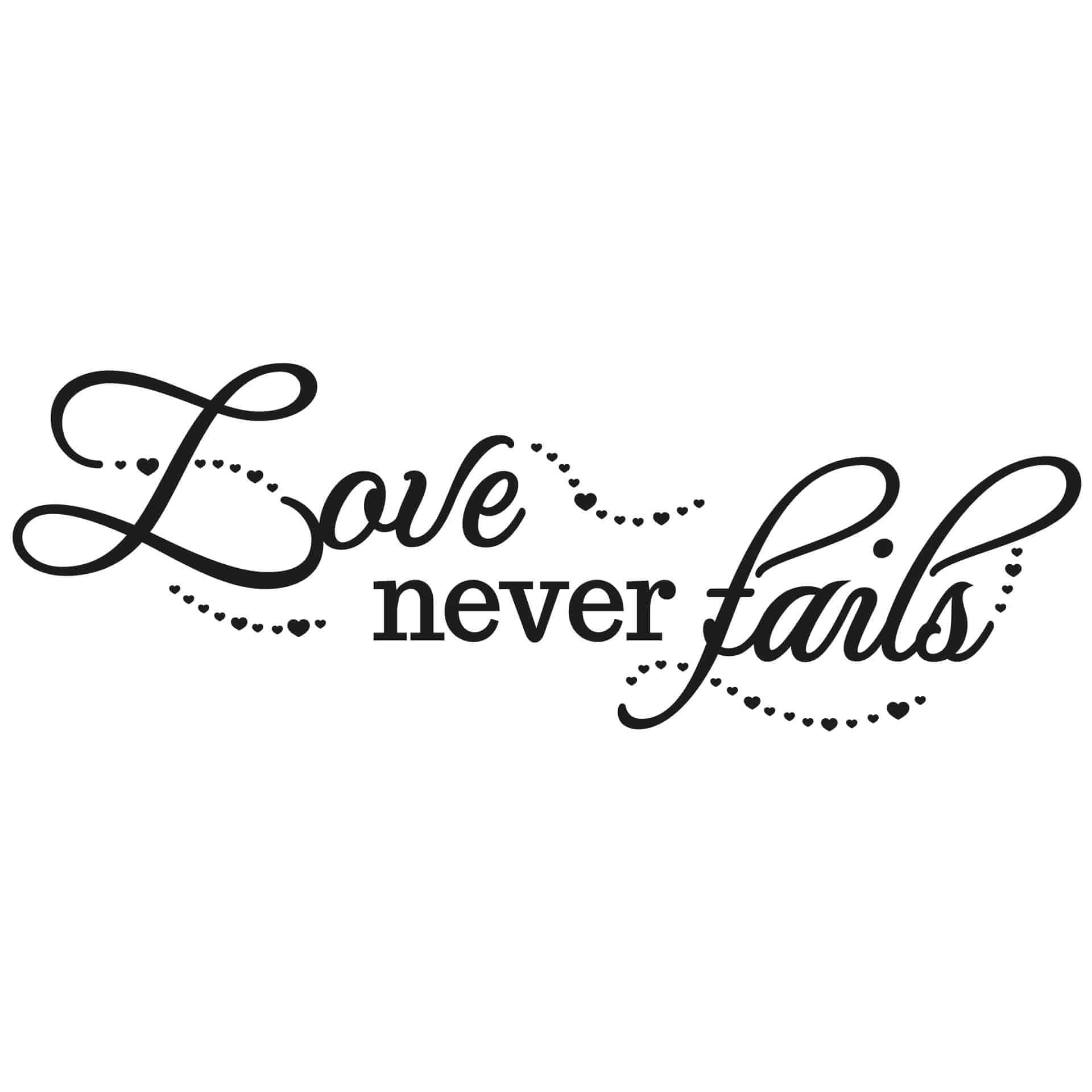 Wandtattoo Love never fails
