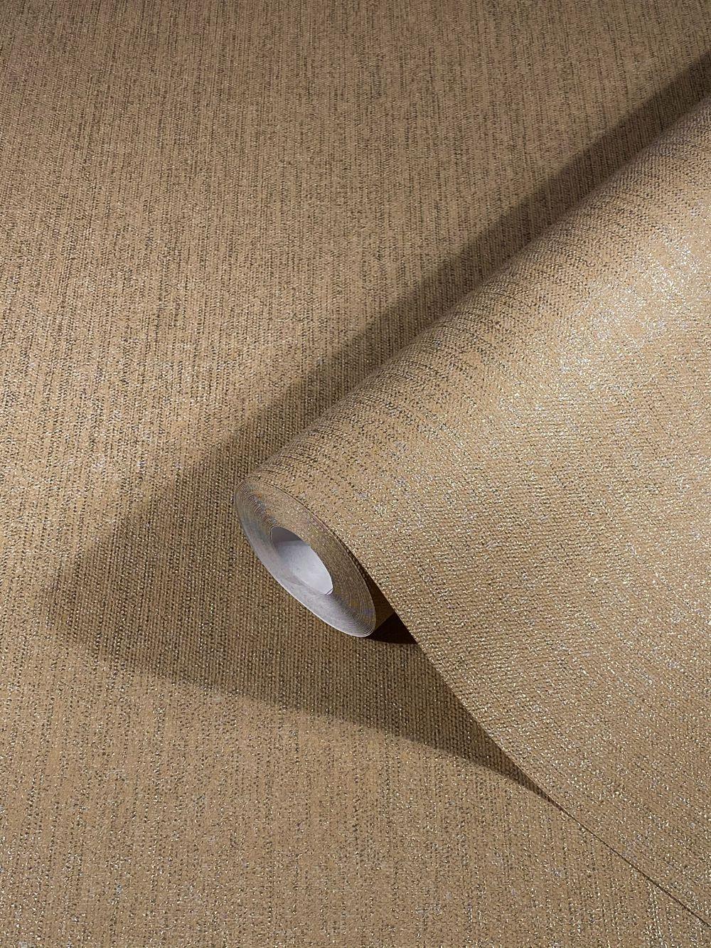 behang SCHÖNER-WOHNEN vliesbehang, behangpapier bruin, goud