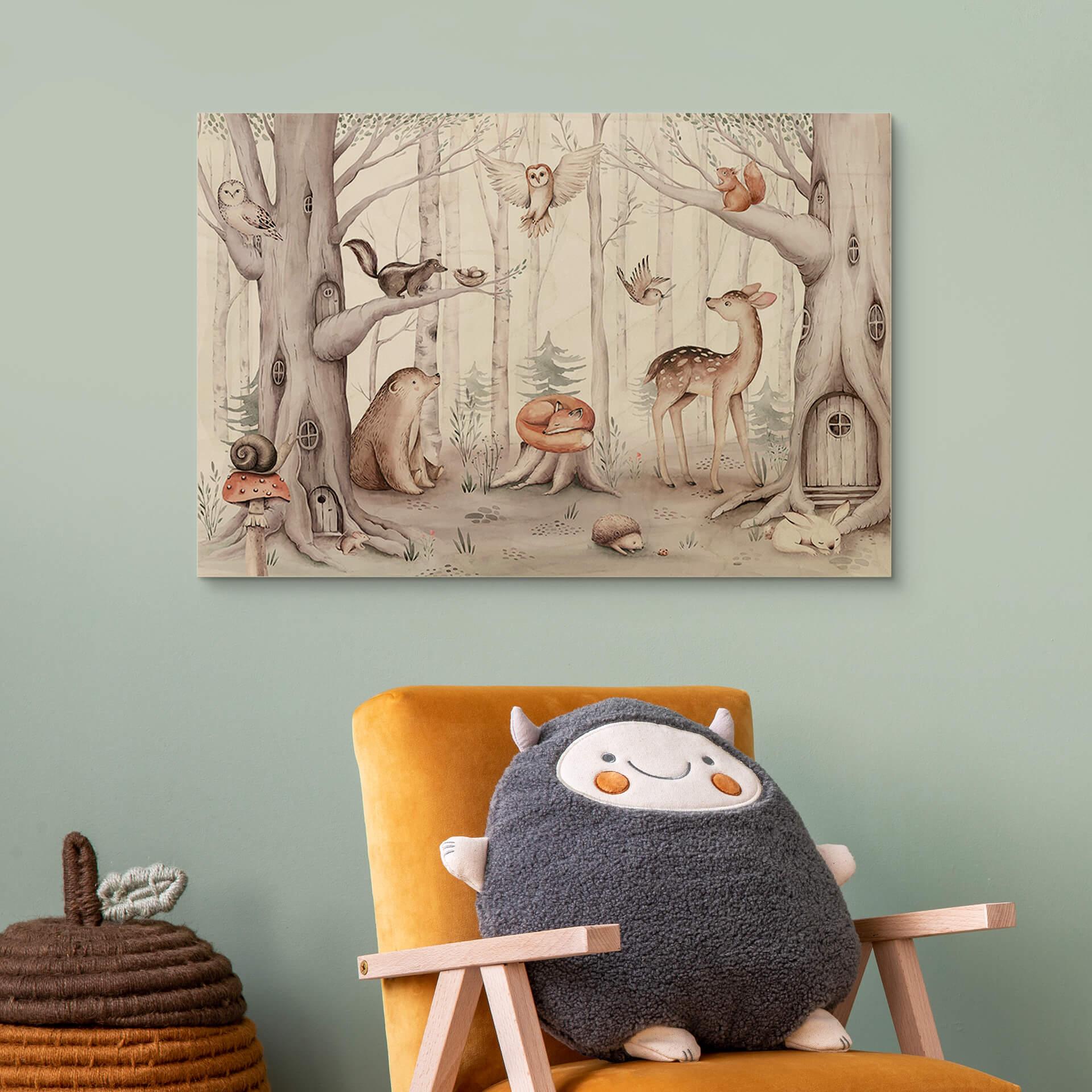 Træplakat Kvilis - Sweet Forest Animals
