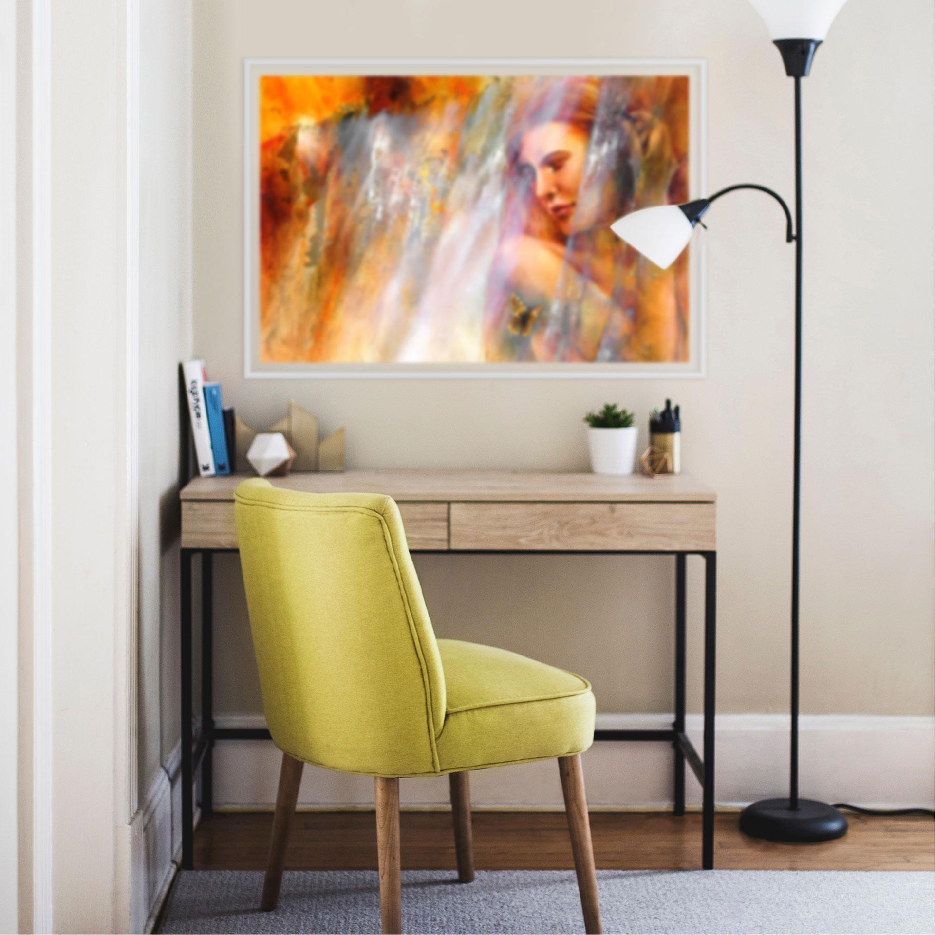Wallprint - Schmucker - Laura mit Schmetterling