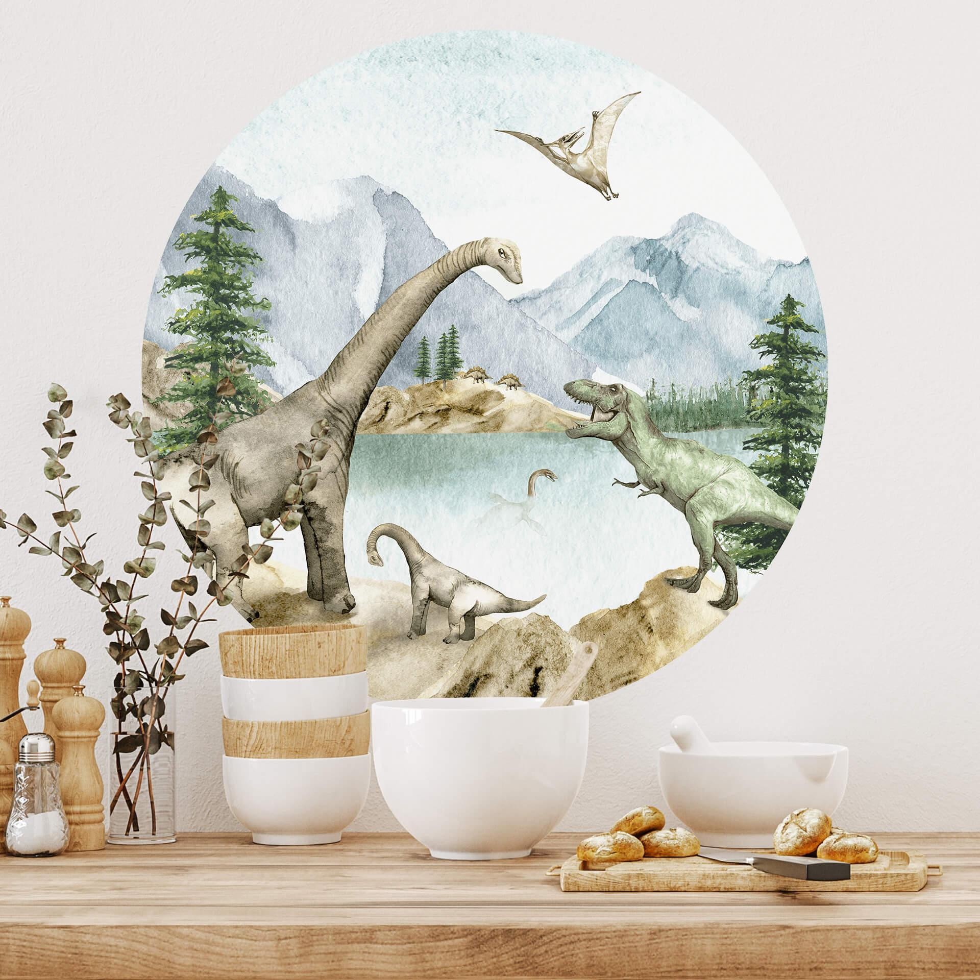 Wandtattoo Kikki Belle - Dinowelt - Rund