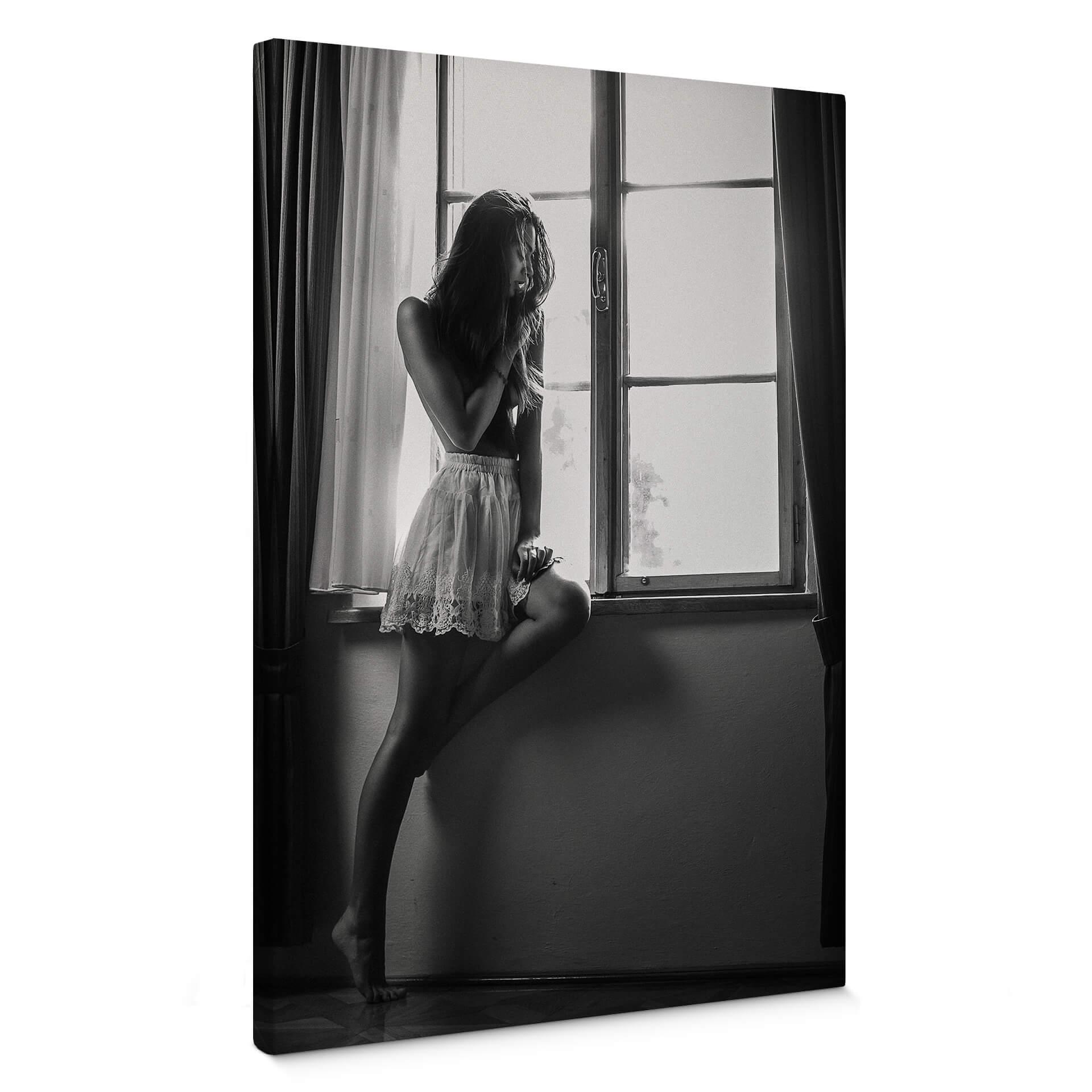 Canvasbillede - Krystynek - Girl in the Window