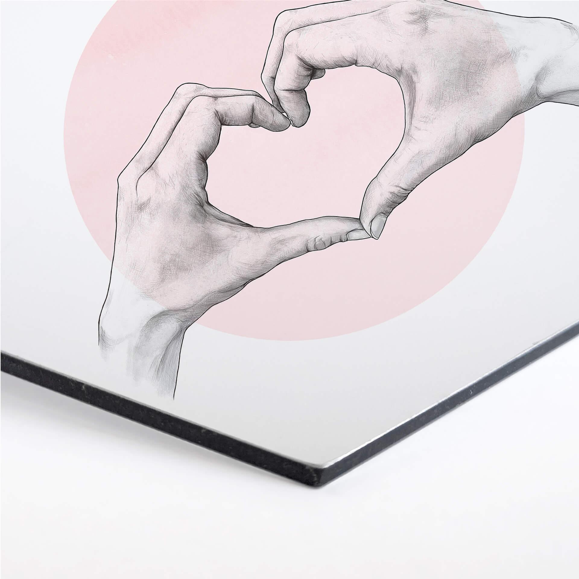 Esagoni Alu-dibond Graves – Heart in Hand