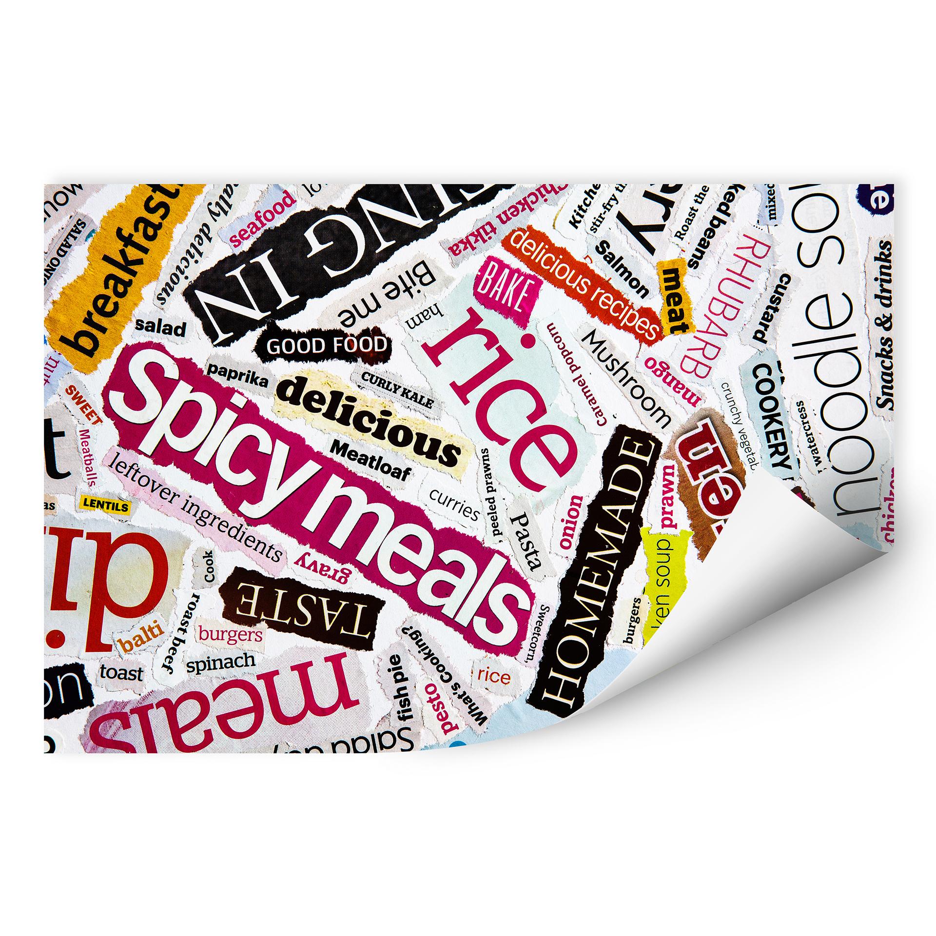 Wallprint W - Schnipselcollage mit Geschmack