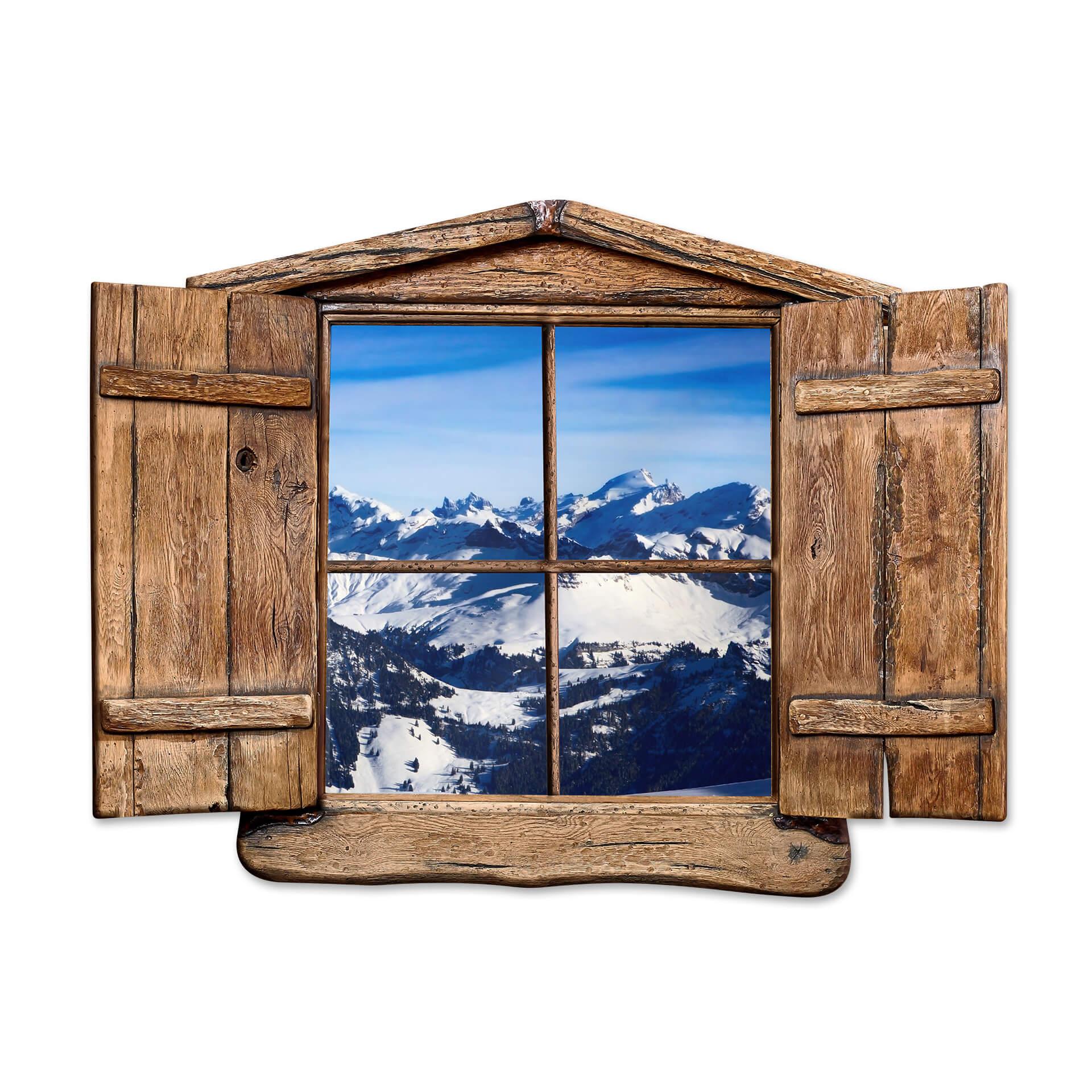Adesivo 3D finestra - Alpi