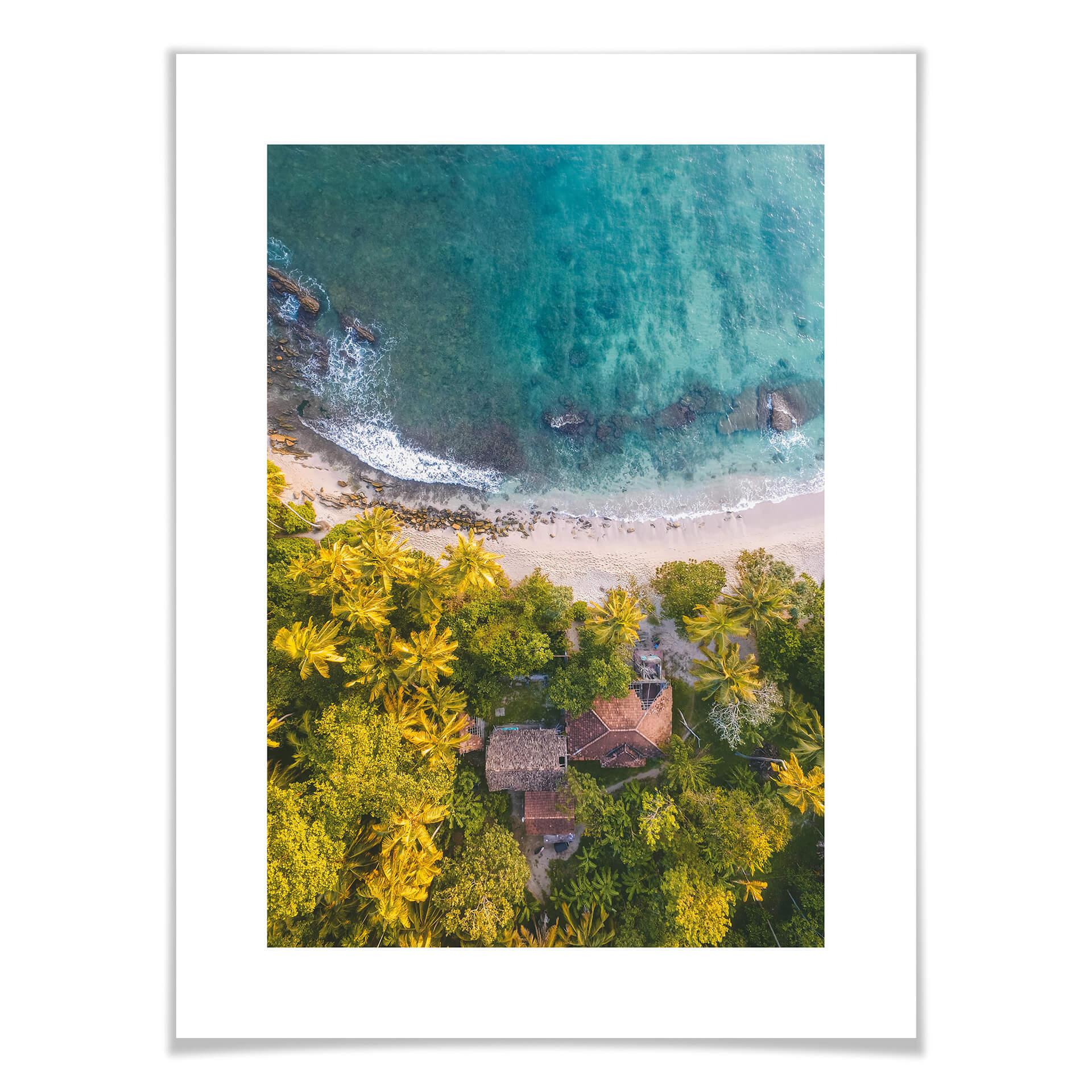 Poster Blik van Boven - Huis op het Meer