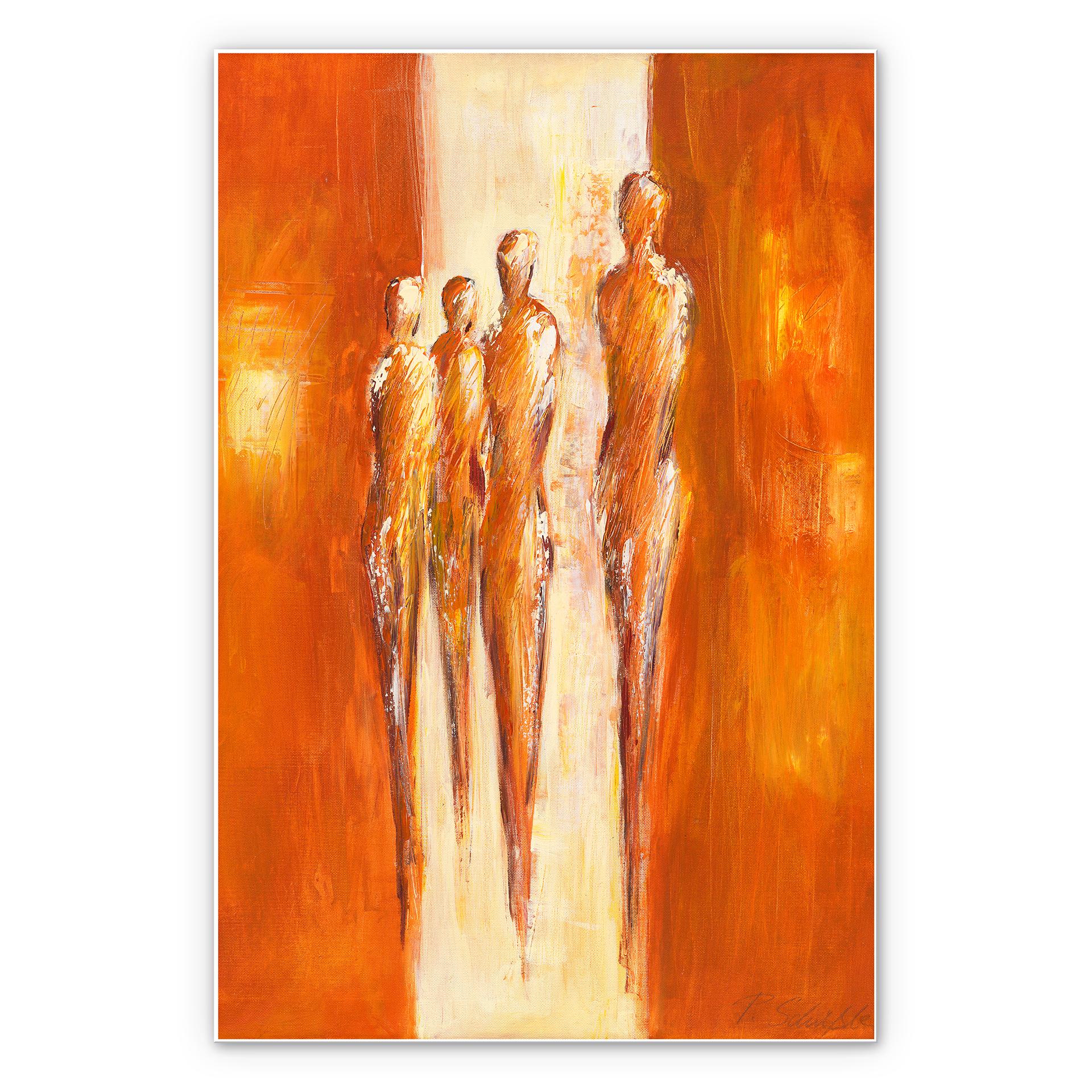 Tableau Forex - Schüßler - Quatre figures orange 02