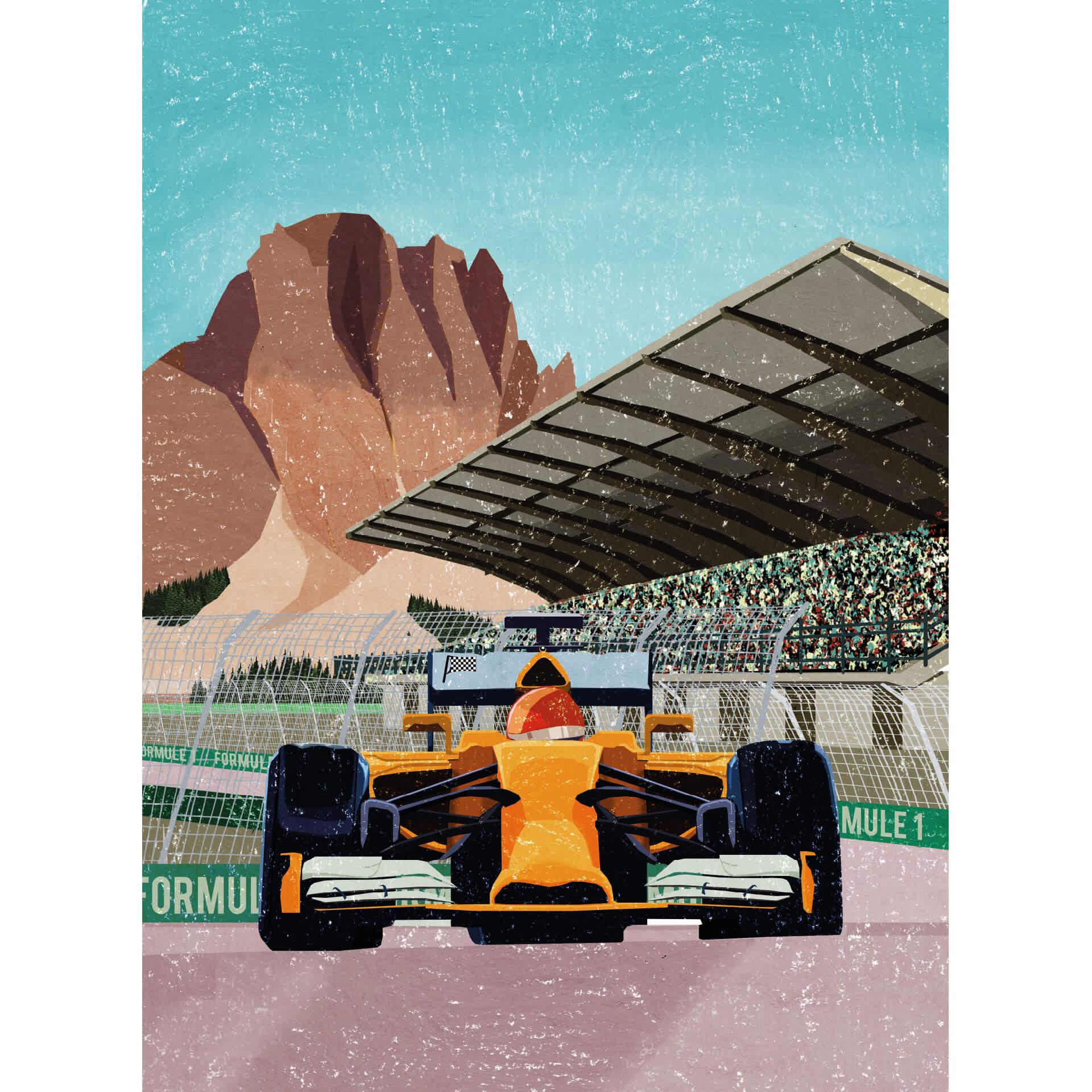 Fotobehang Goed Blauw - Race Auto