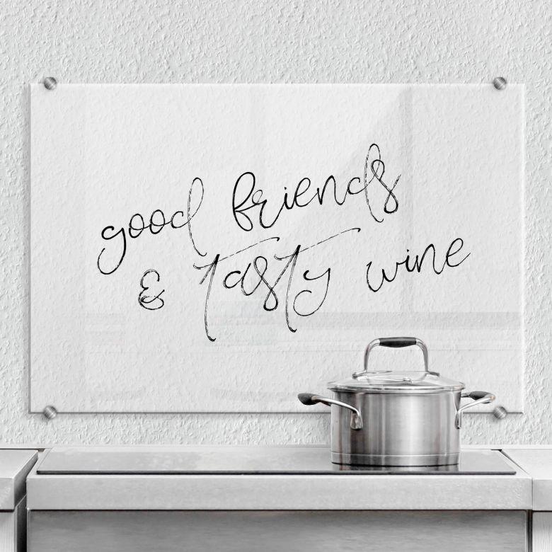 Stænkplade - Good friends and tasty wine