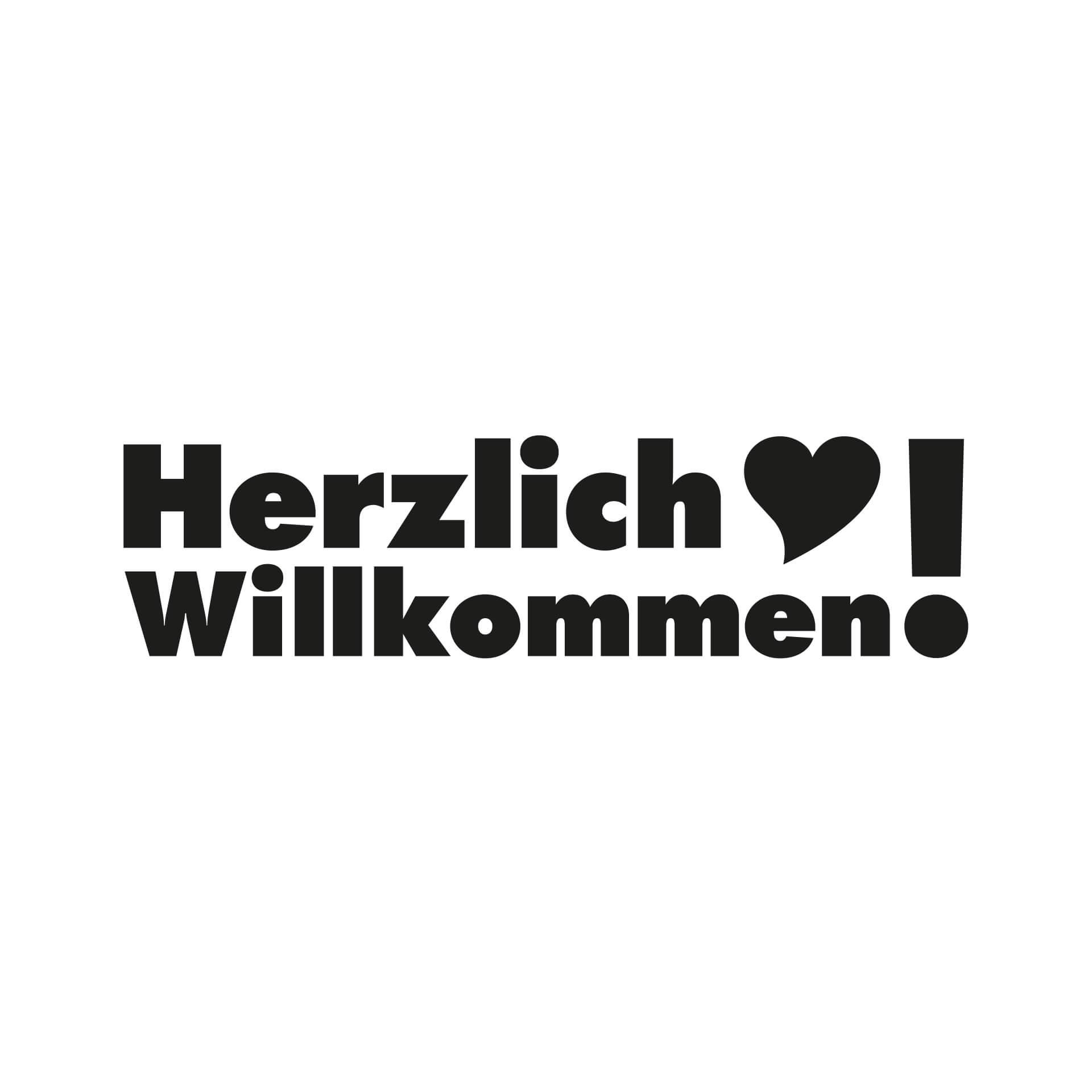 Wandtattoo Herzlich Willkommen 3