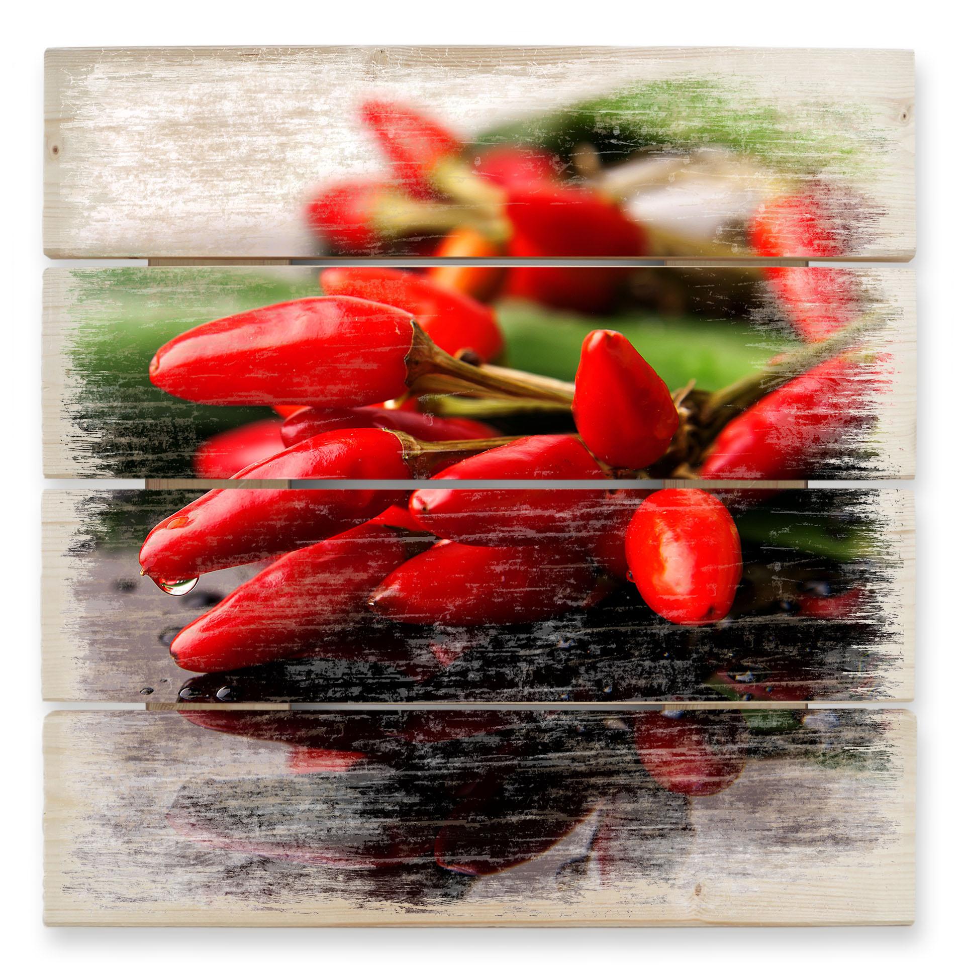 Cuadro de madera Picante exótico - 40x41,5 cm