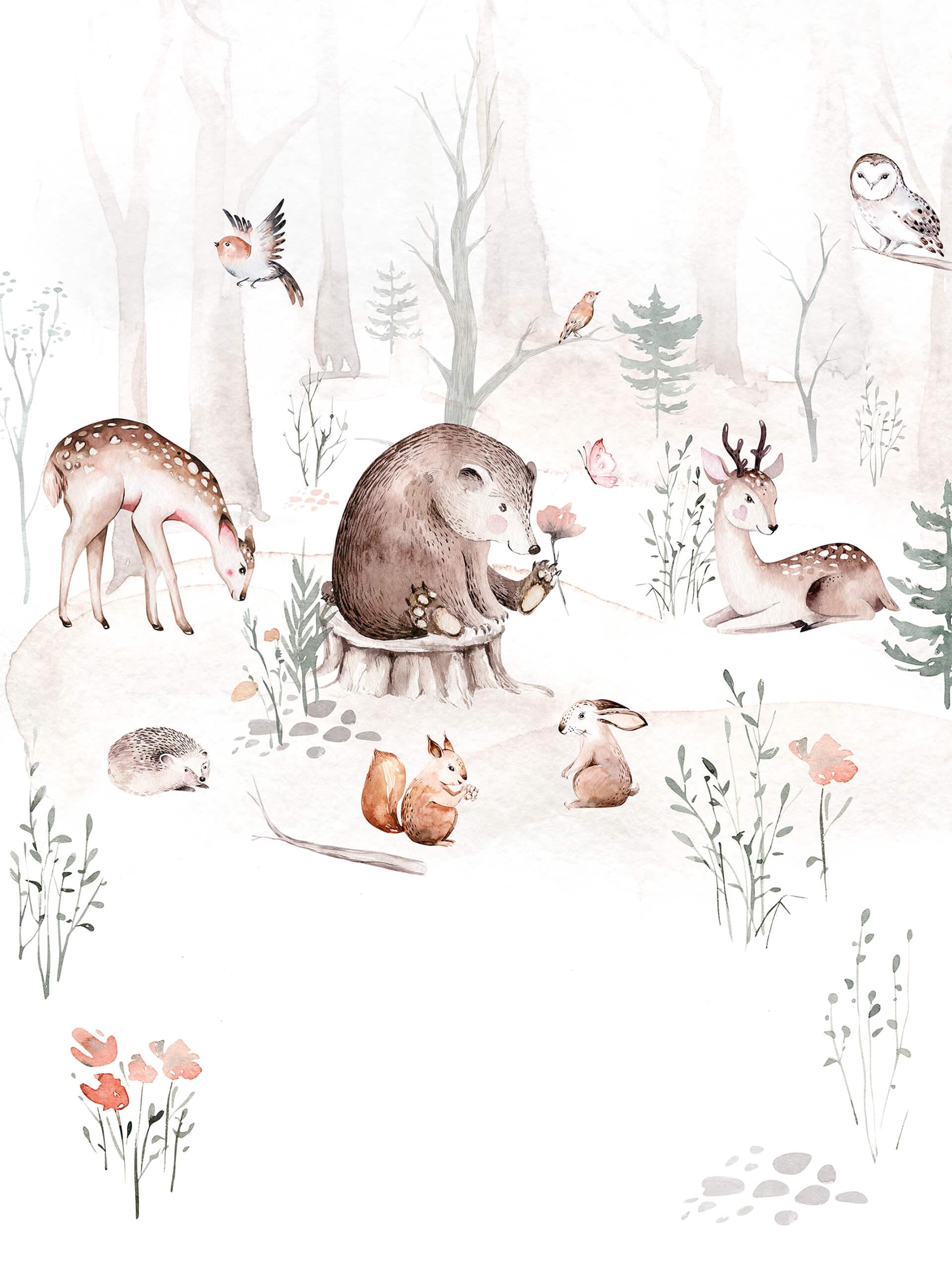 Gepersonaliseerde poster Kvilis - Dierenvrienden in het bos