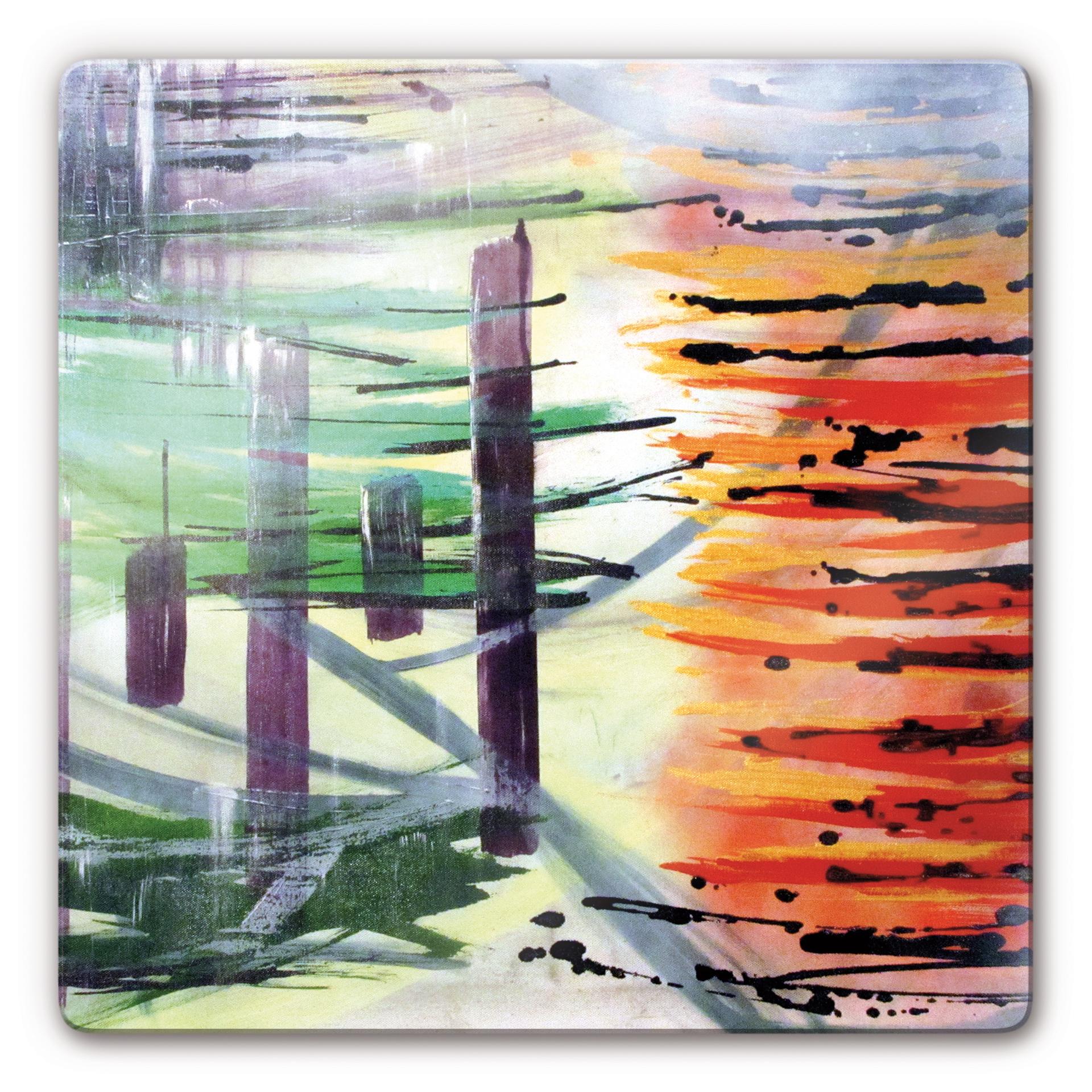 Glasbillede - Abstrakt Sø