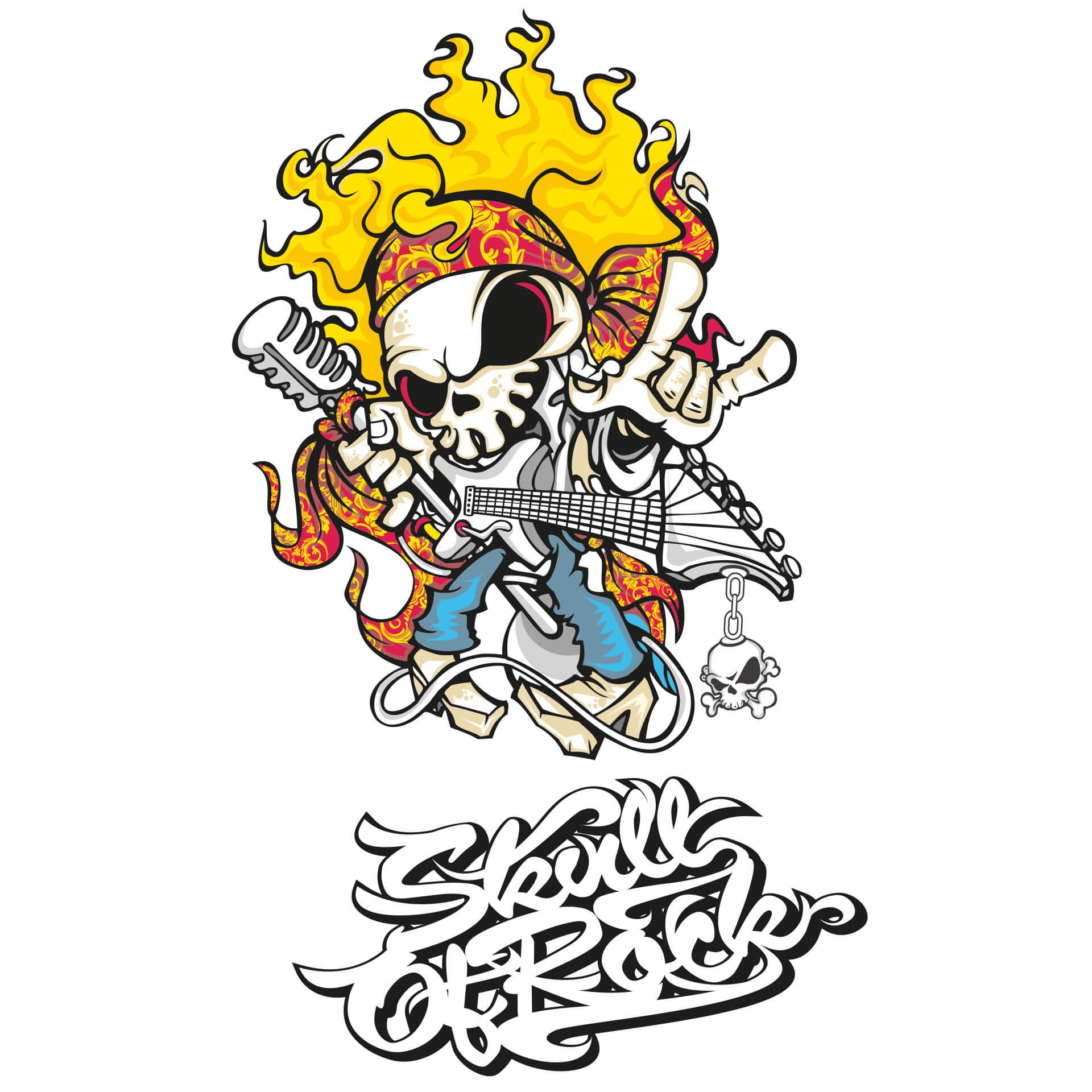Wallsticker Skull of Rock