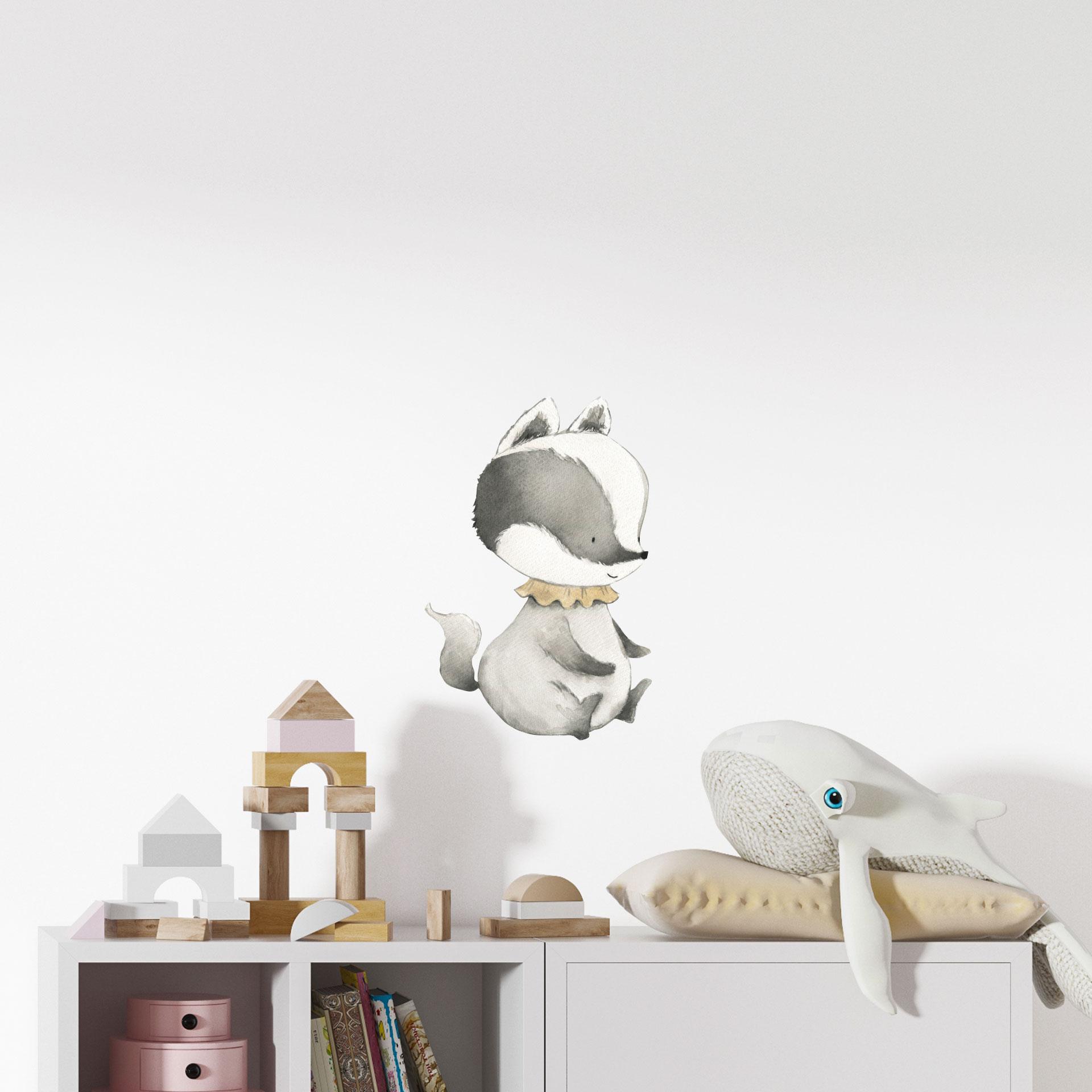 Sød grævling Wallsticker - Oliver Robins