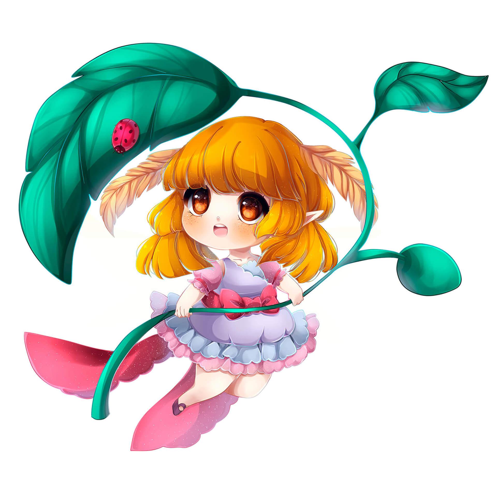 Wandtattoo La Doll Blanche - Little Fairy
