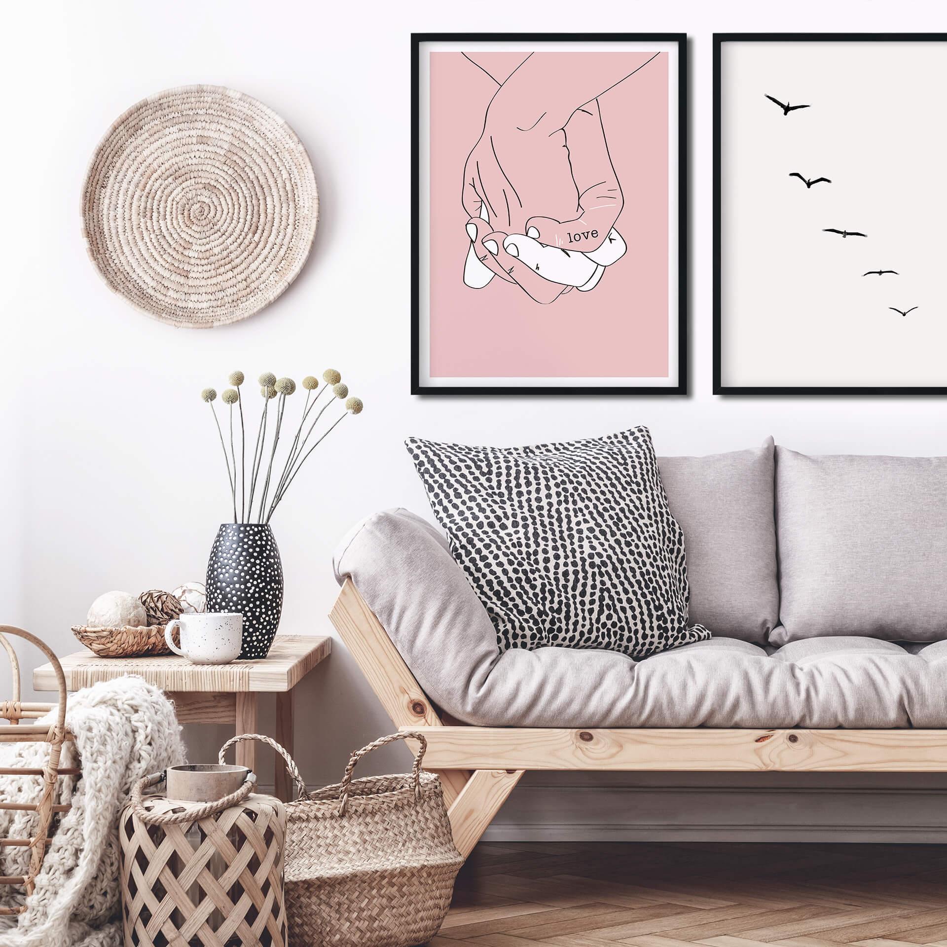 Plakat - Kubistika - Hand in hand