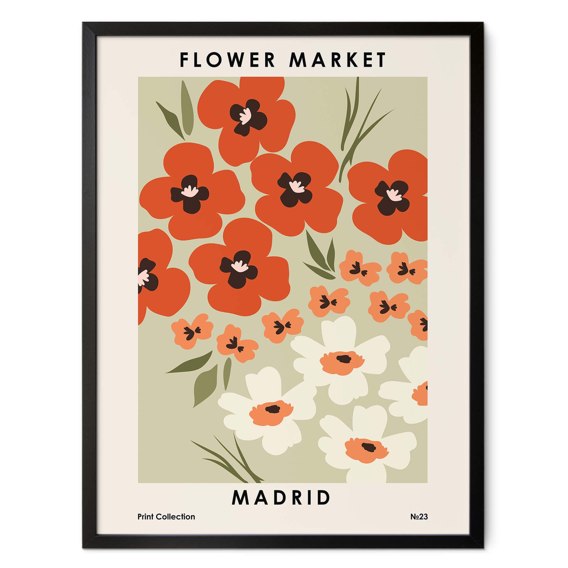 Poster Anastasiya - Flower Market Madrid
