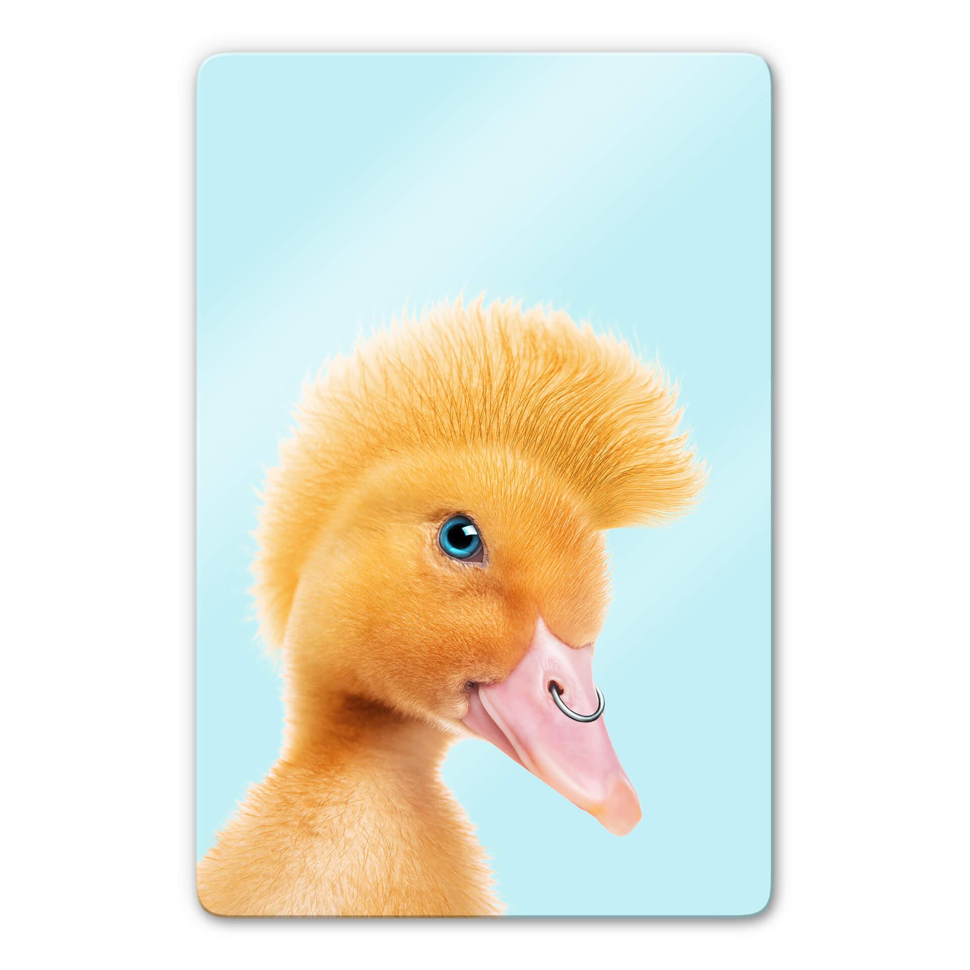 Glasschilderij Loose - Rebel Duckling