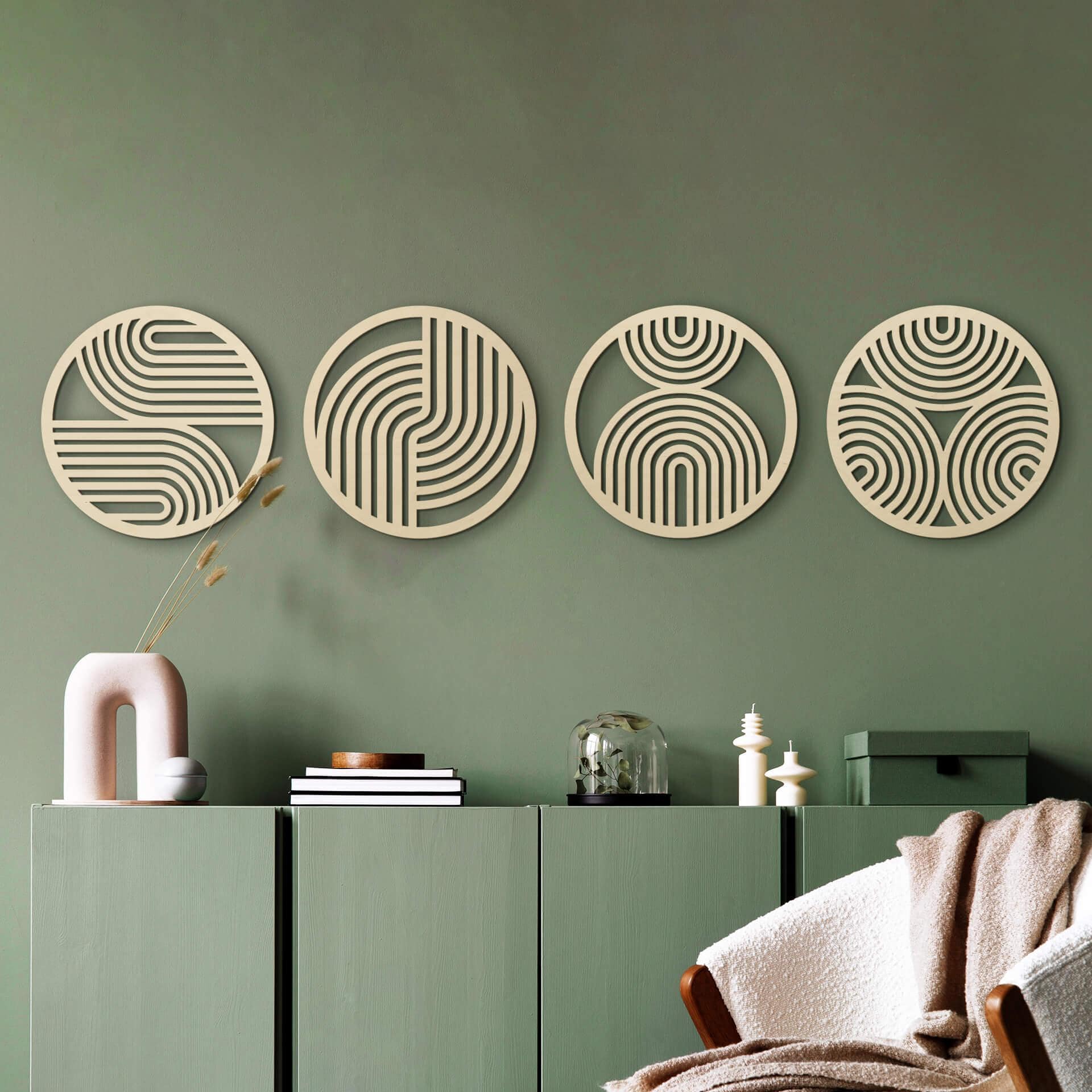 Vægdekoration Popler træ Boho Rainbows