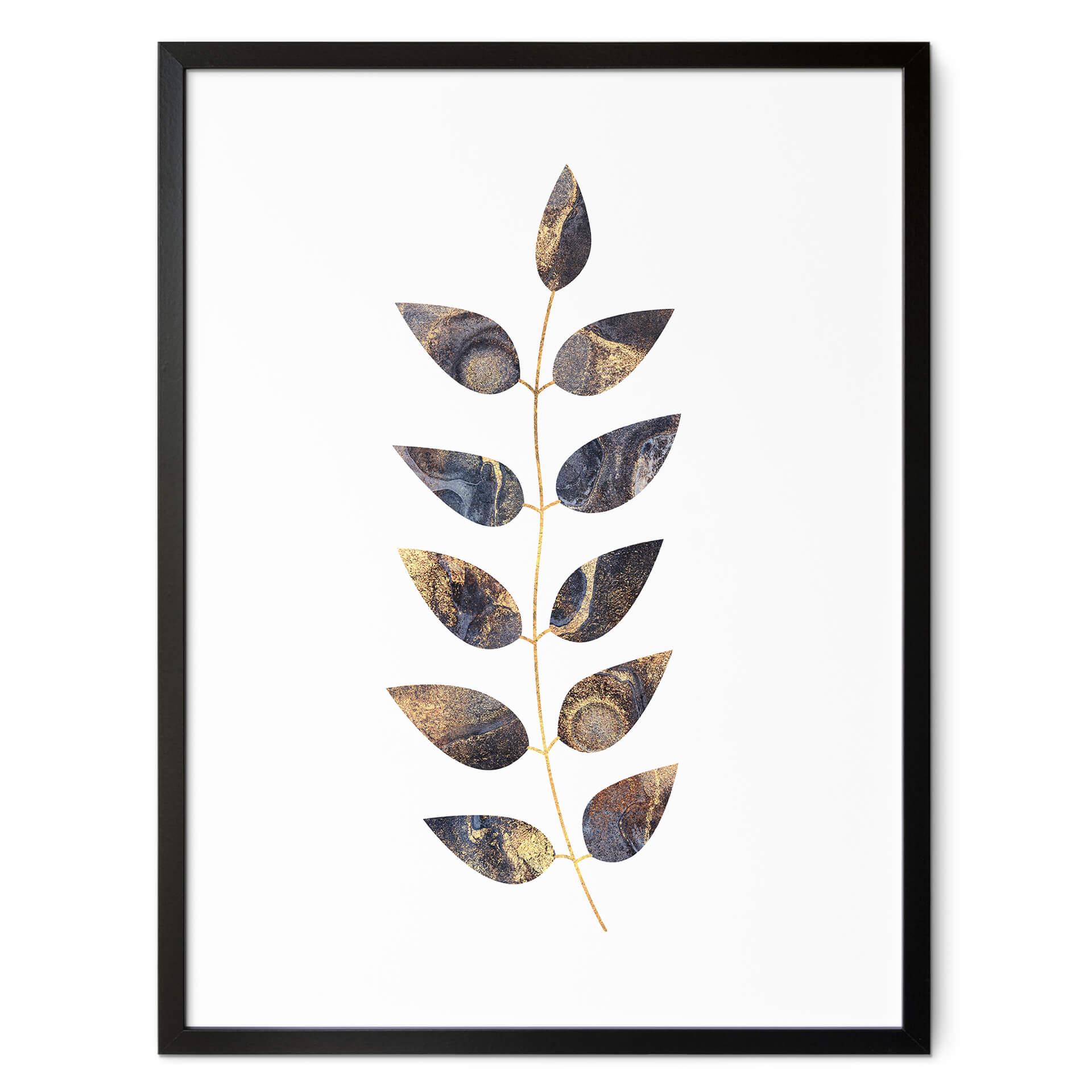 Poster Fredriksson - Marmorerade blad