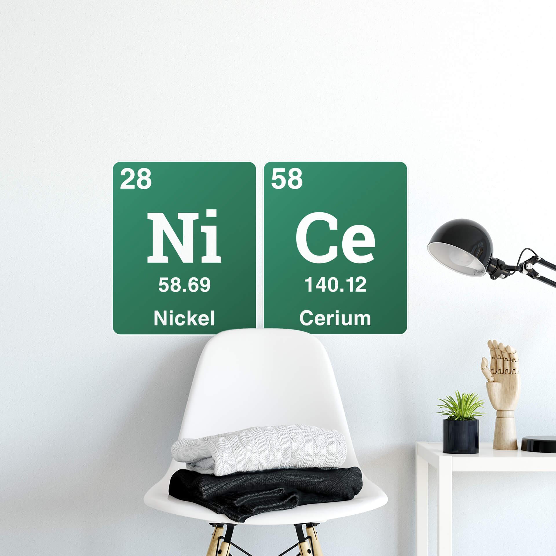 Muursticker Nice - Periodiek Systeem der Elementen