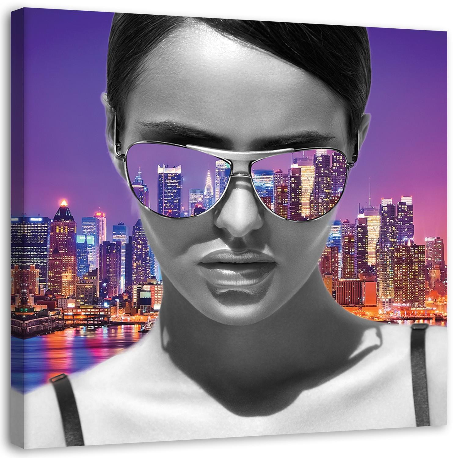Canvasbillede, Pop art-kvinde i New York