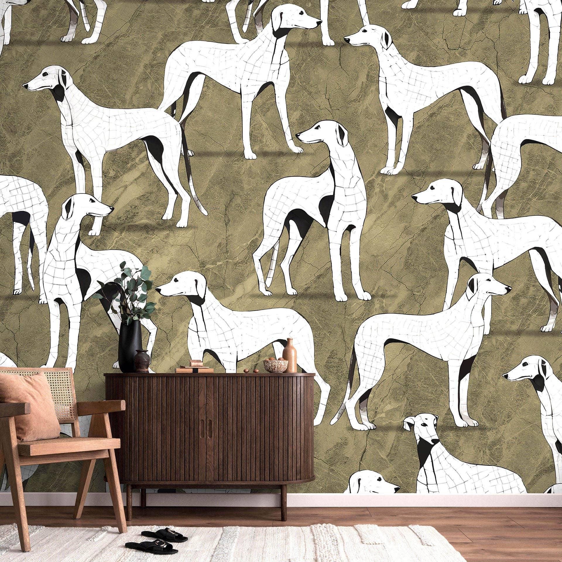 Guido Maria Kretschmer fototapet Greyhound Manor - Art Edition 2 guld