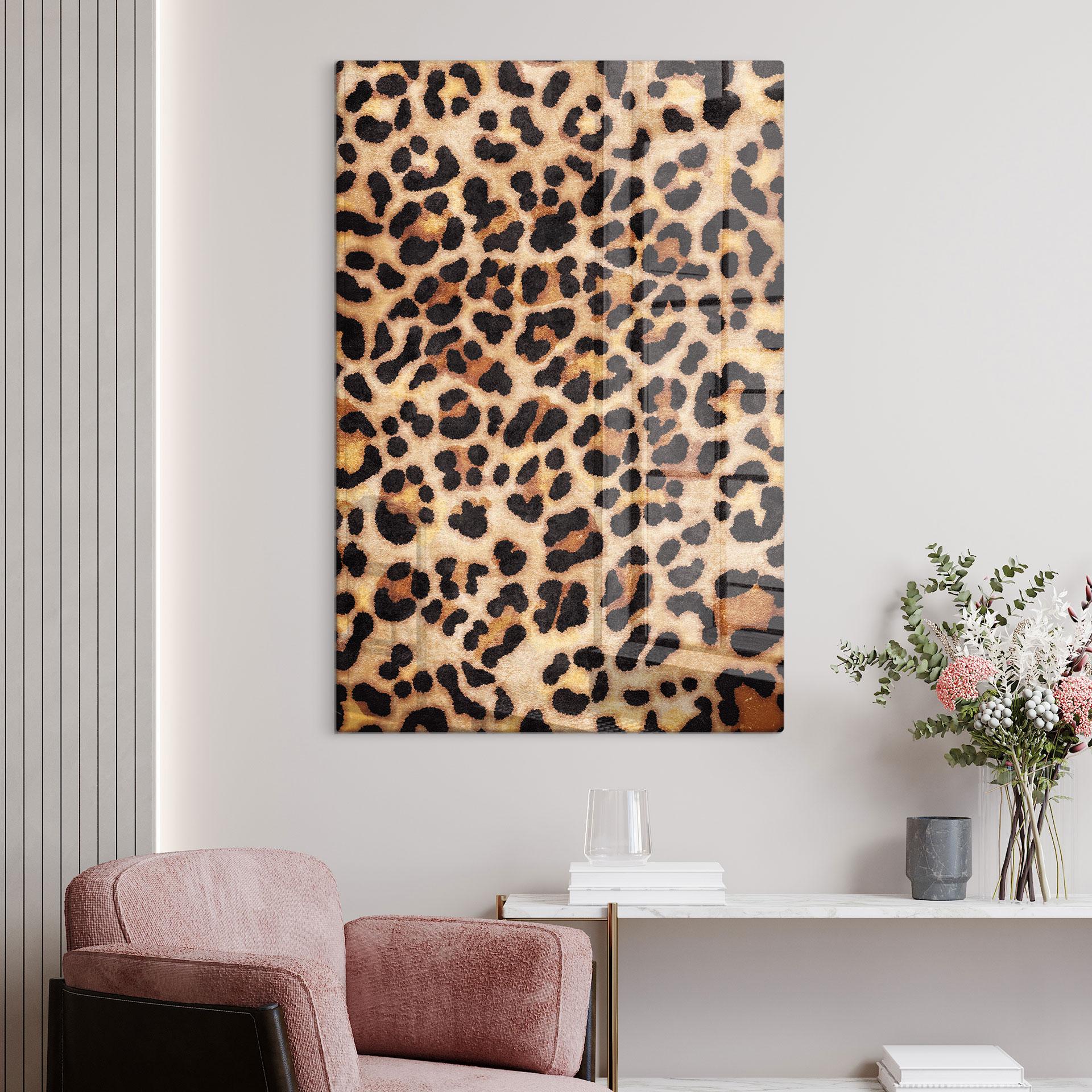 Glasbillede - Vild leopard - Dyreprint - Tunaboylu