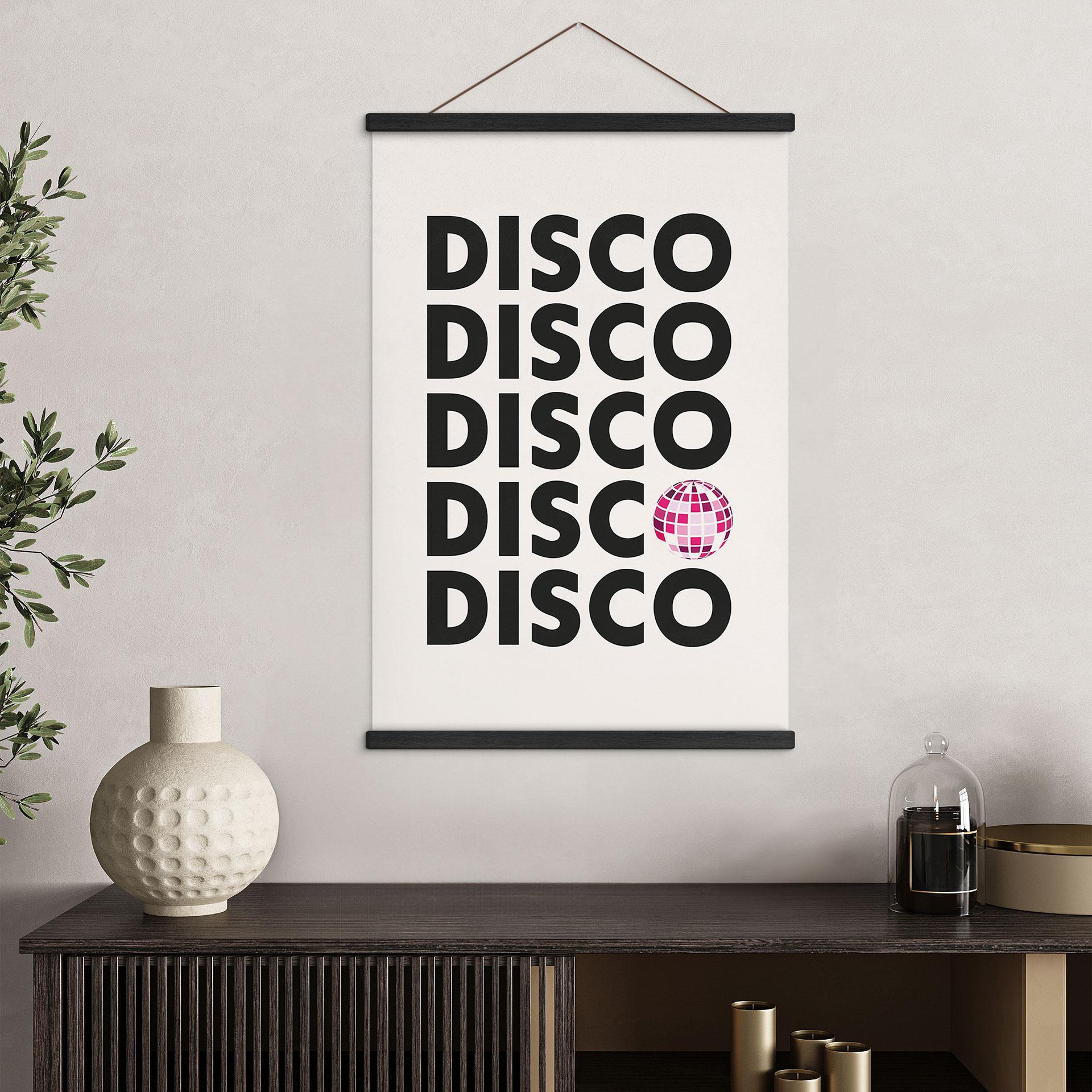 Obraz tkaniny Retro Disco Vibes Typografia - Kerr-Dineen